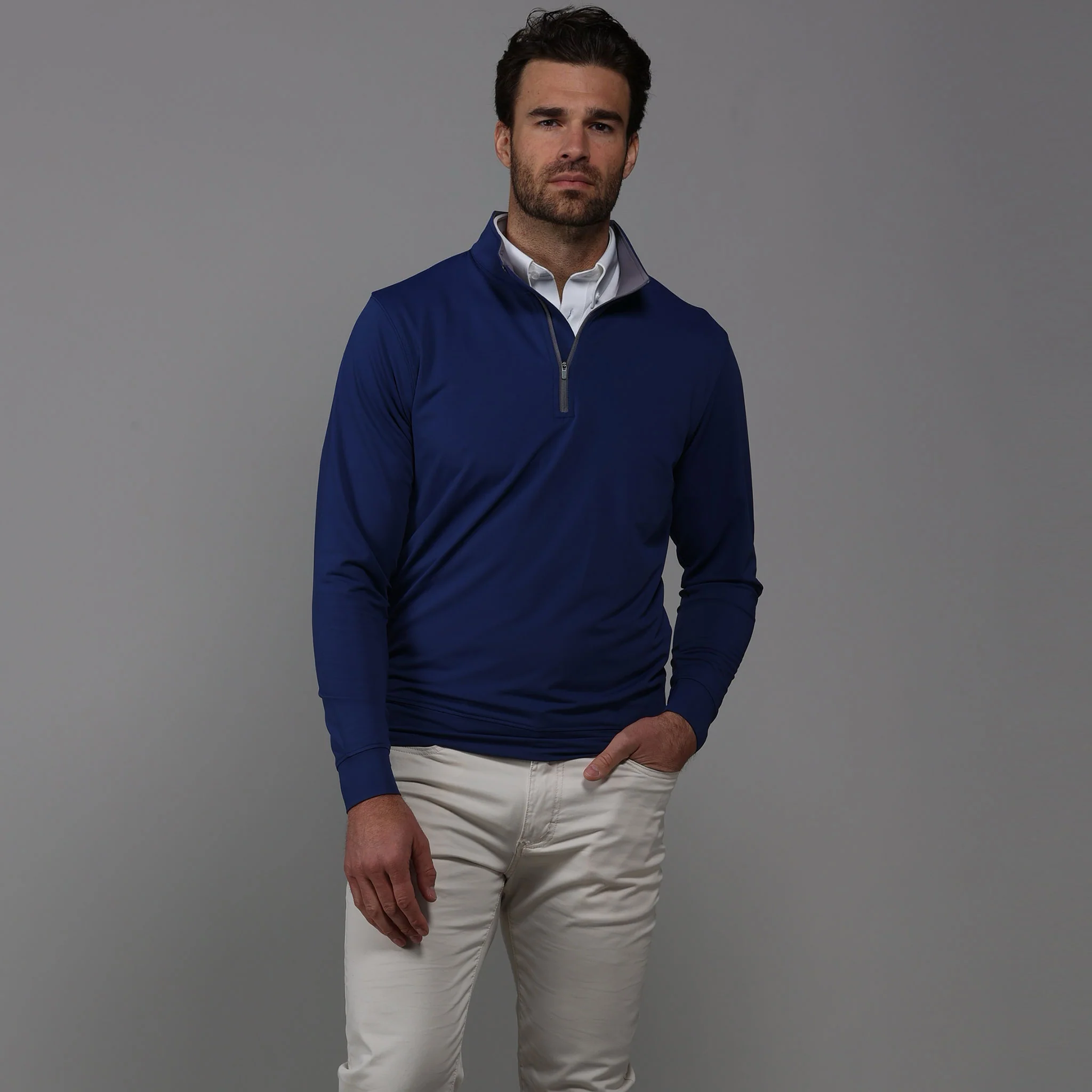 Annapolis Navy Tour Performance Men's Golf Quarter Zip Pullover - Image 3