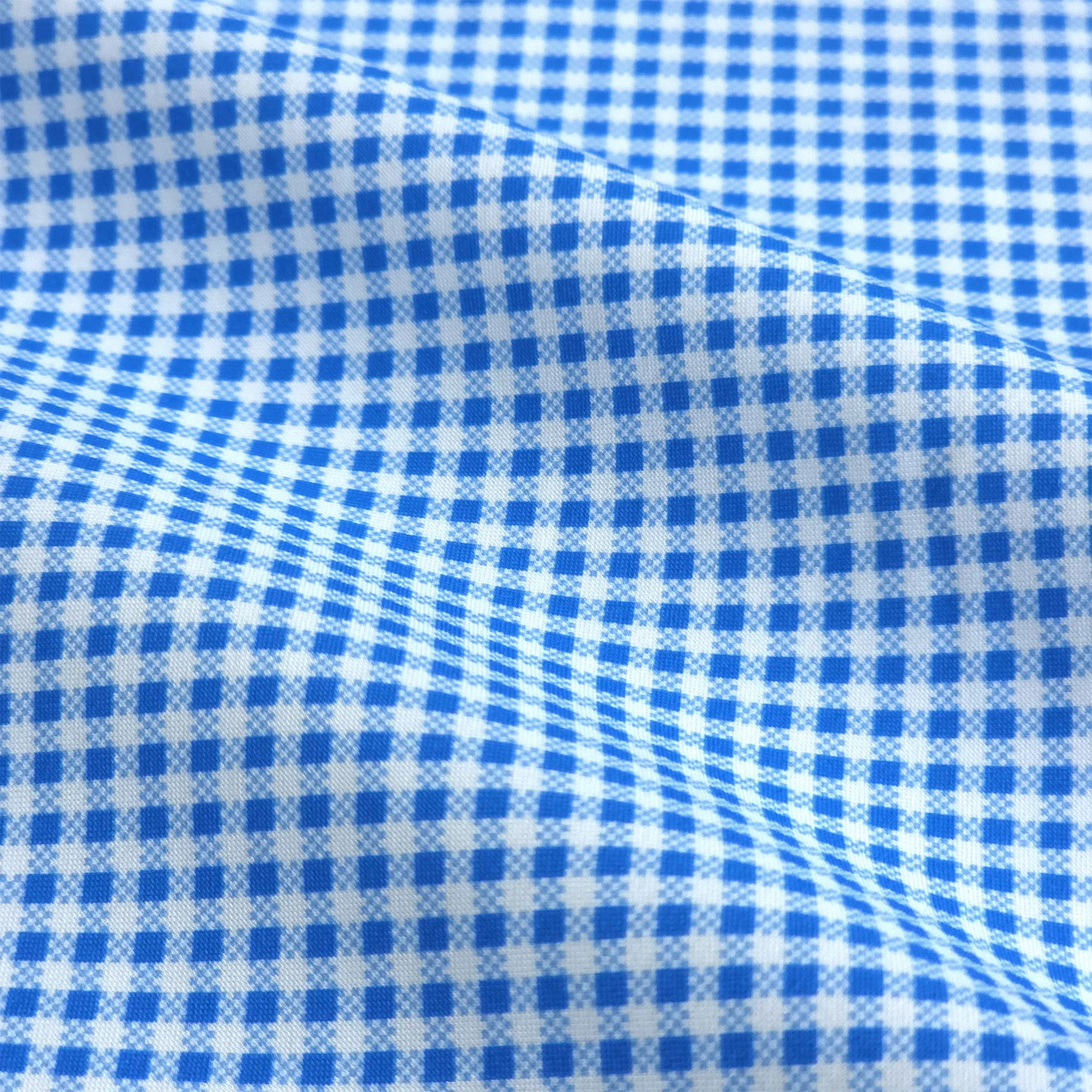 Apex Performance Dress Shirt Oxford Button Down Collar Blue Micro Gingham - Image 6