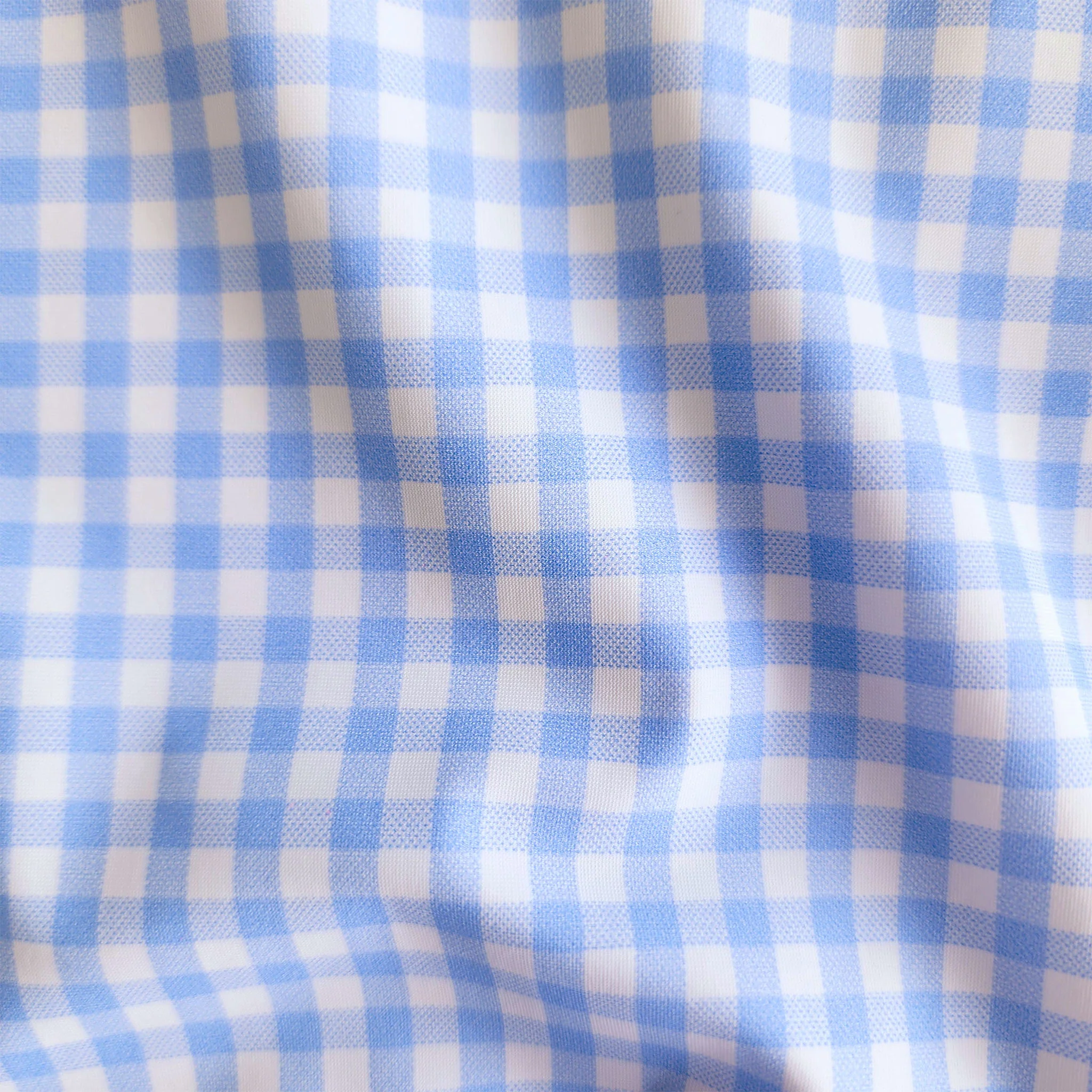 Apex Performance Dress Shirt Oxford Button Down Collar Light Blue Gingham - Image 5