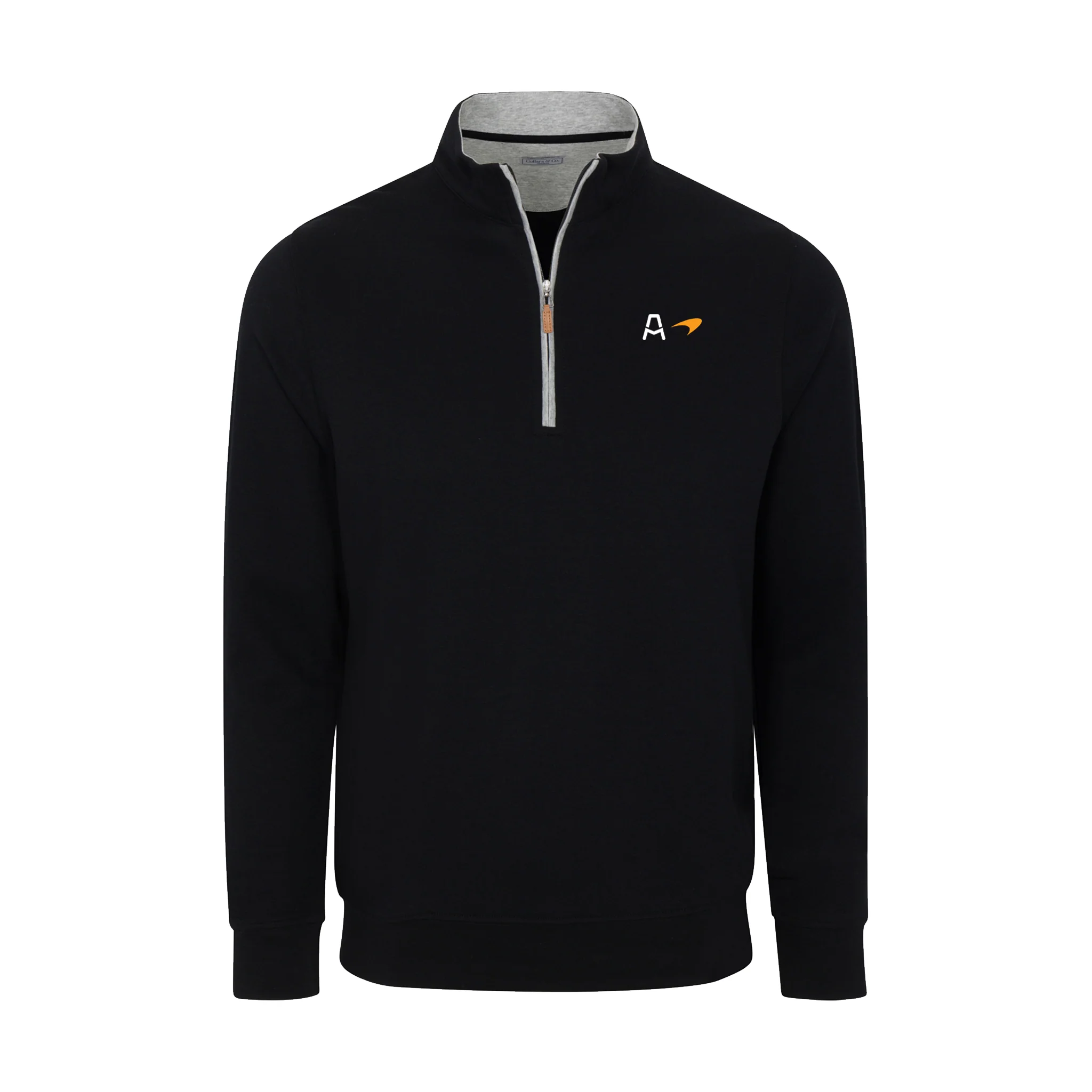 Arrow McLaren Black Heather Cloud Cotton Quarter Zip Pullover