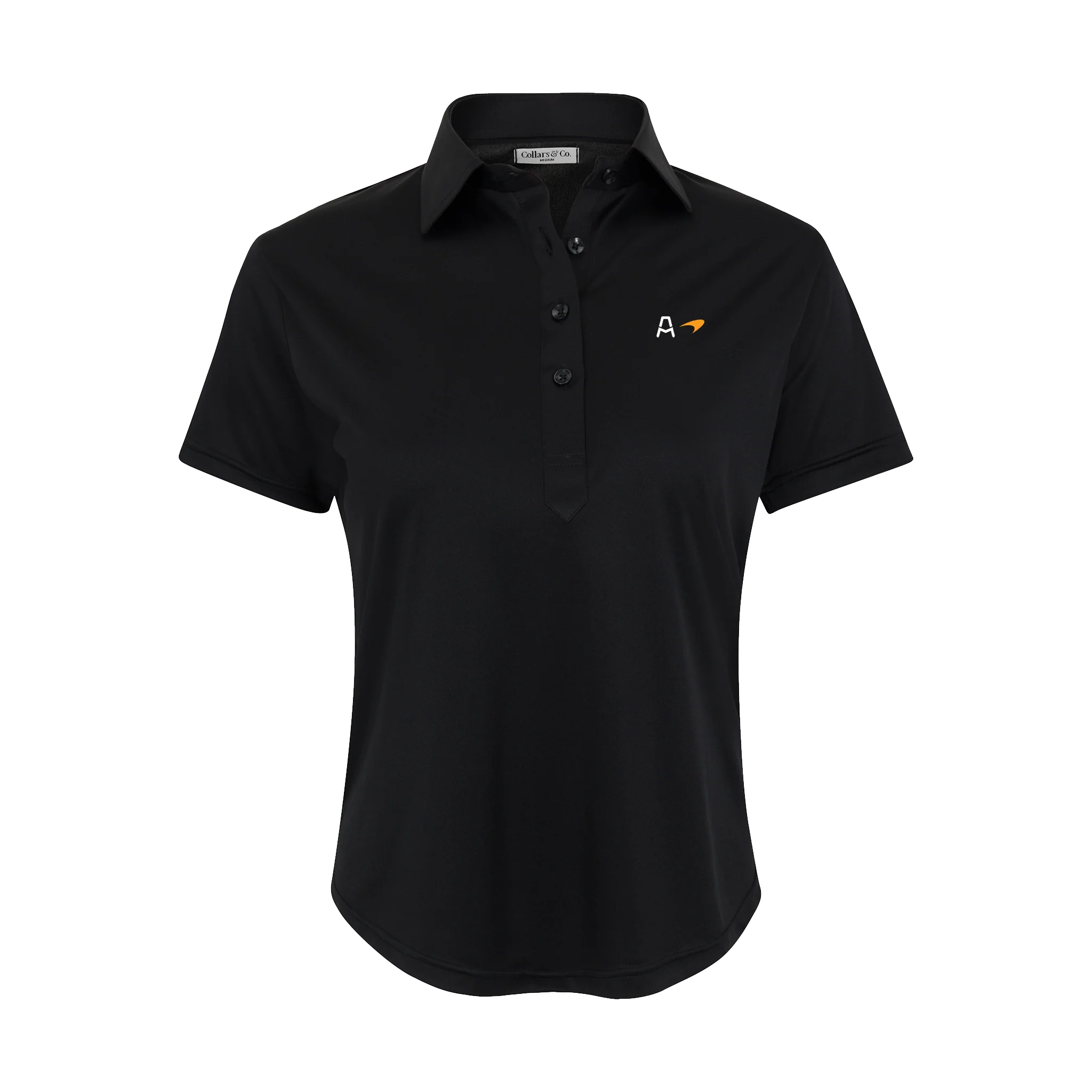 Arrow McLaren Women's Cap Sleeve Semi Spread Polo Black