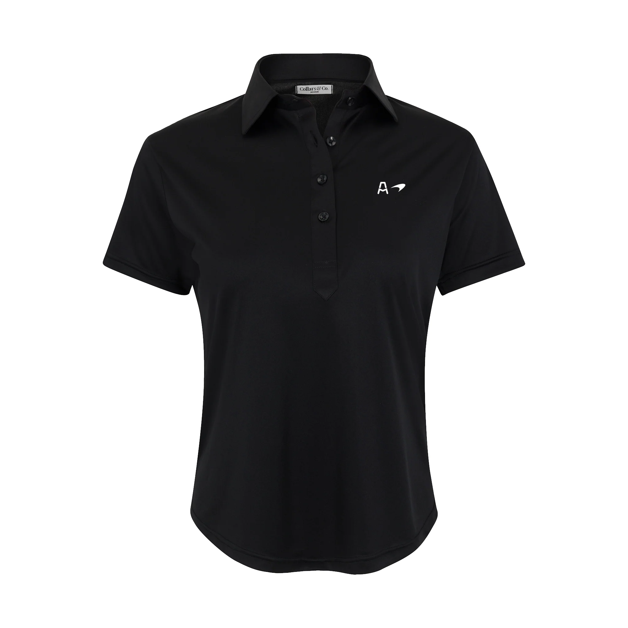 Arrow McLaren Women's Cap Sleeve Semi Spread Polo Black