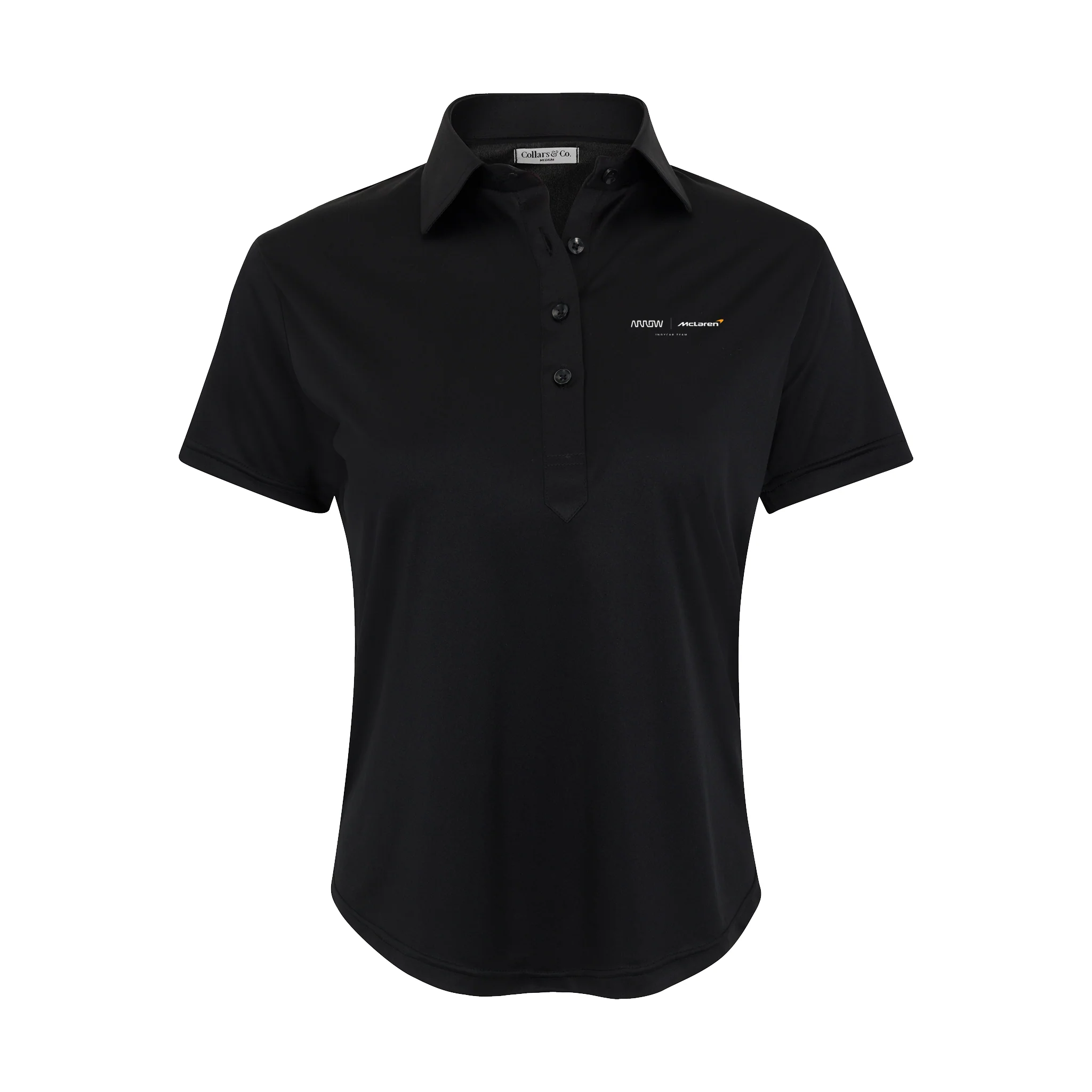 Arrow McLaren Women's Cap Sleeve Semi Spread Polo Black