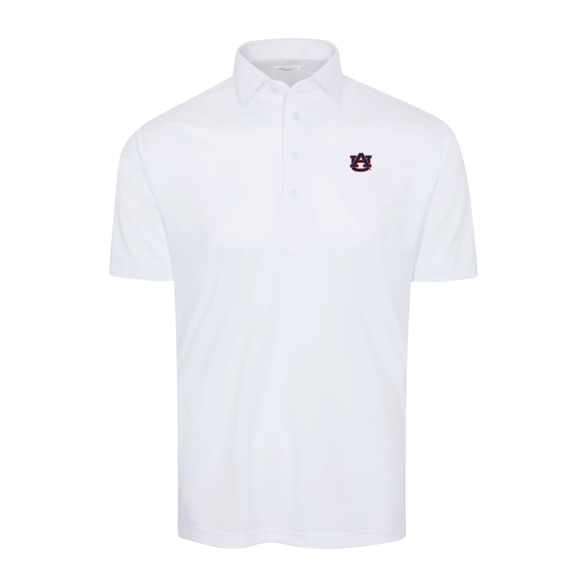 Auburn Semi-Spread Collar Polo White