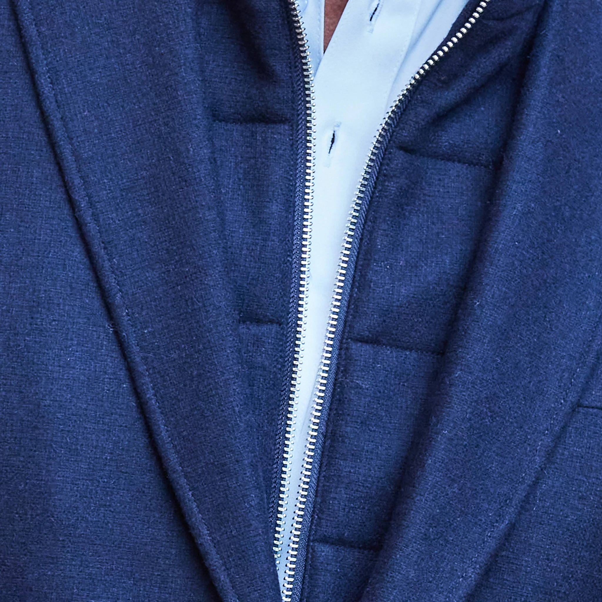 Barbaresco Wool Blend Blazer with Removable Vest Liner Navy - Image 5