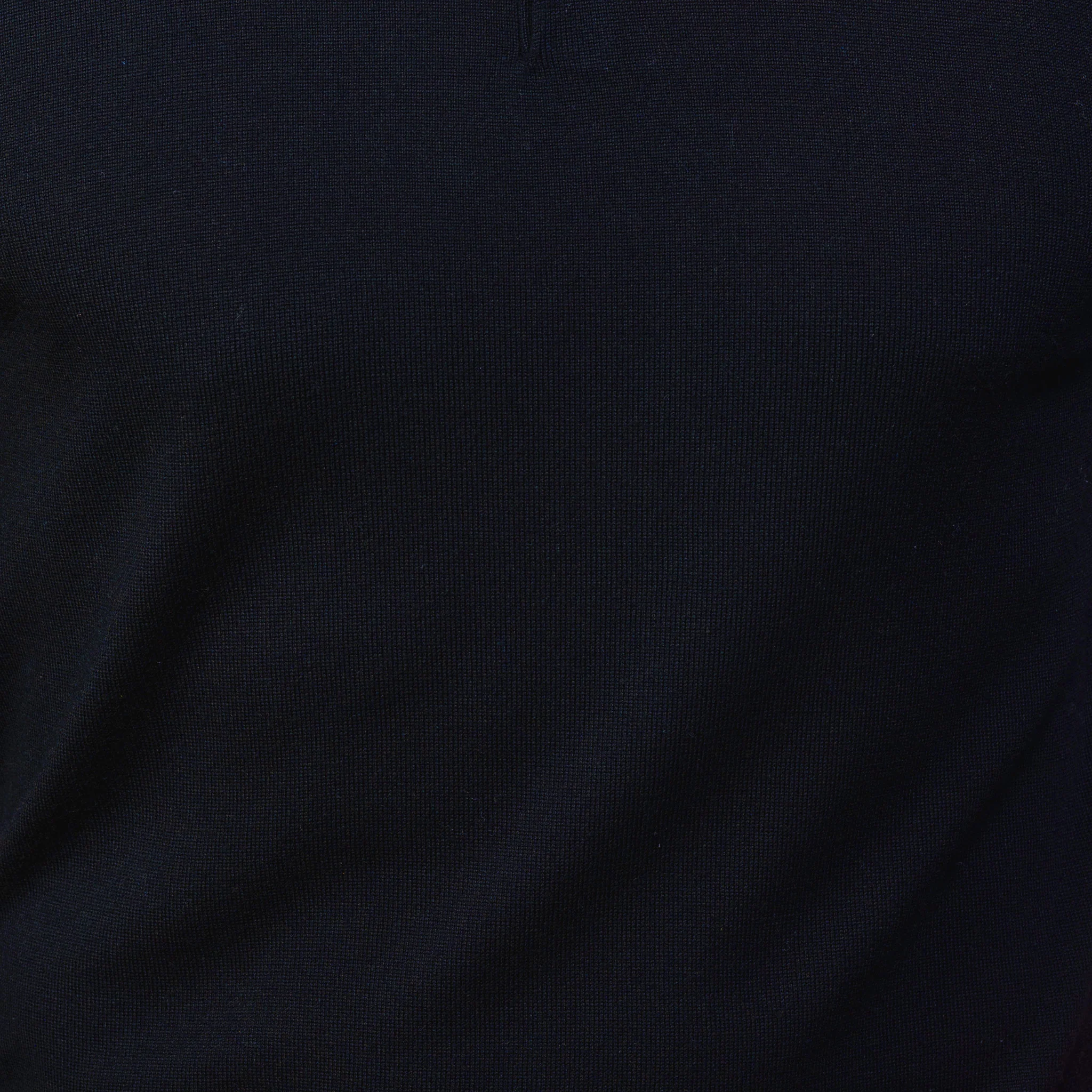 Bellagio Buttonless Short Sleeve Merino Polo Navy - Image 4