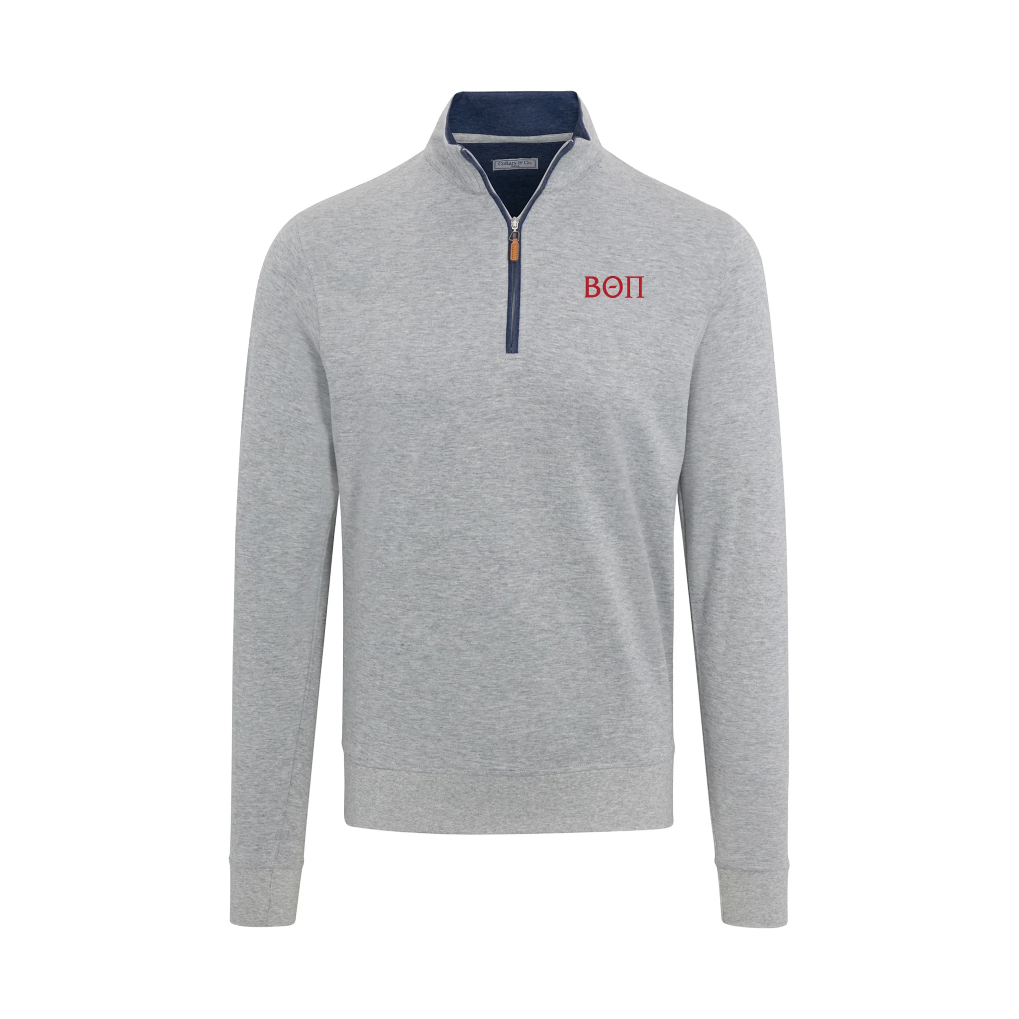Beta Theta Pi Light Grey Heather Cloud Cotton Quarter Zip Pullover