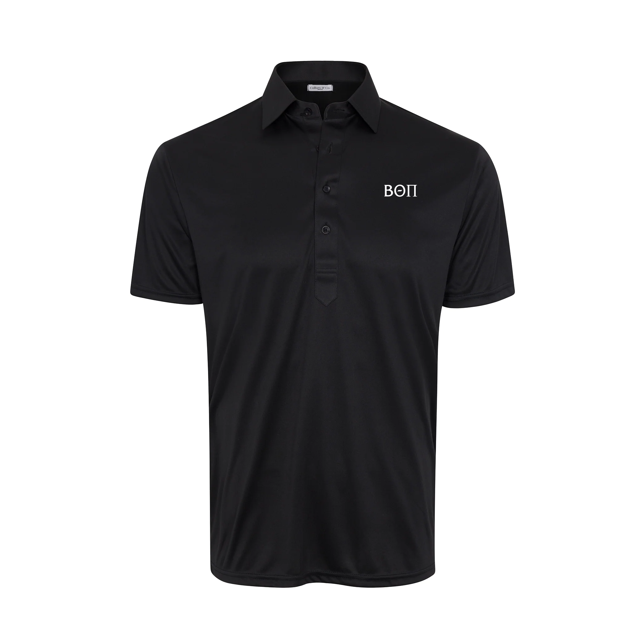 Beta Theta Pi Semi-Spread Collar Polo Black