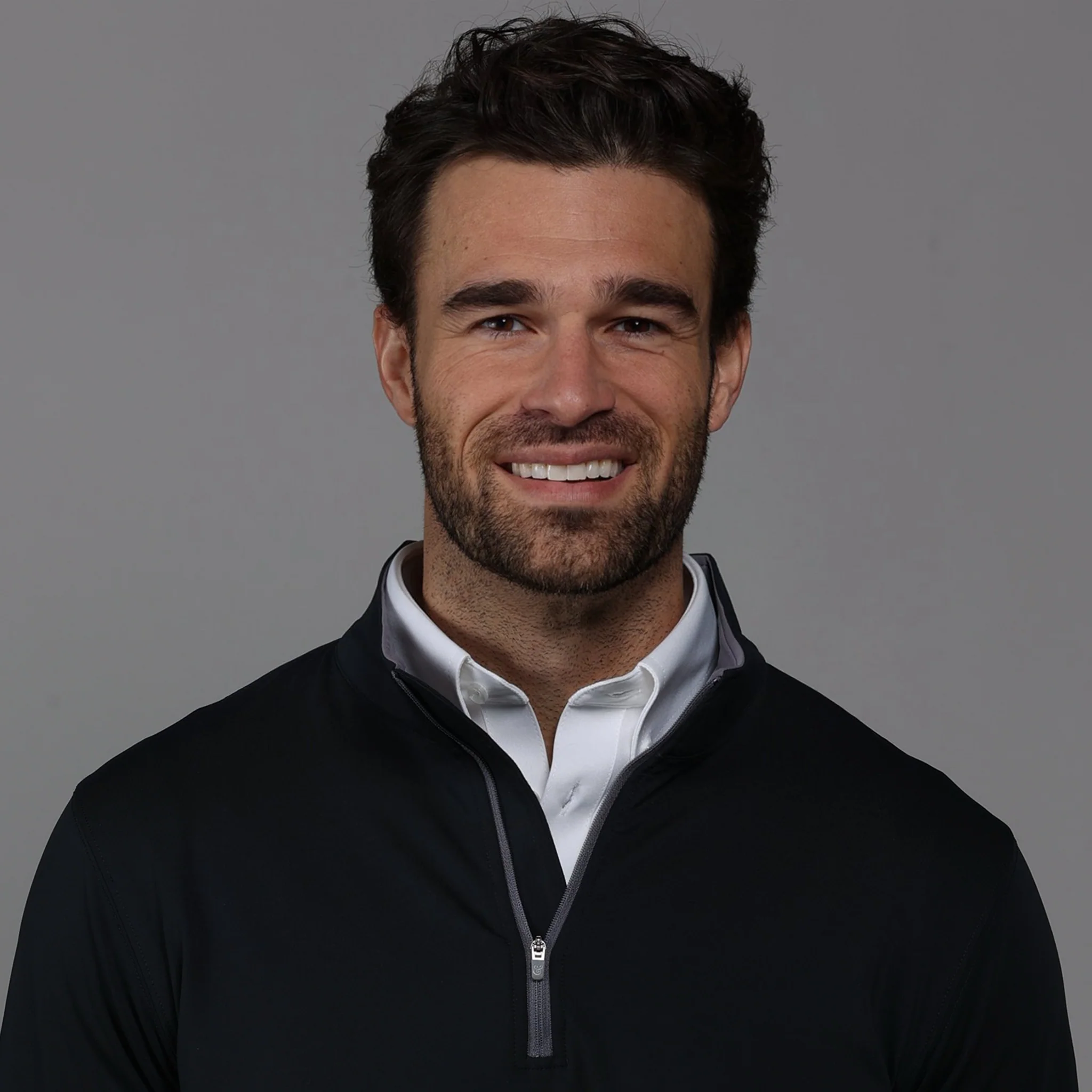 Black Tour Performance Men's Golf Quarter Zip Pullover - Image 2