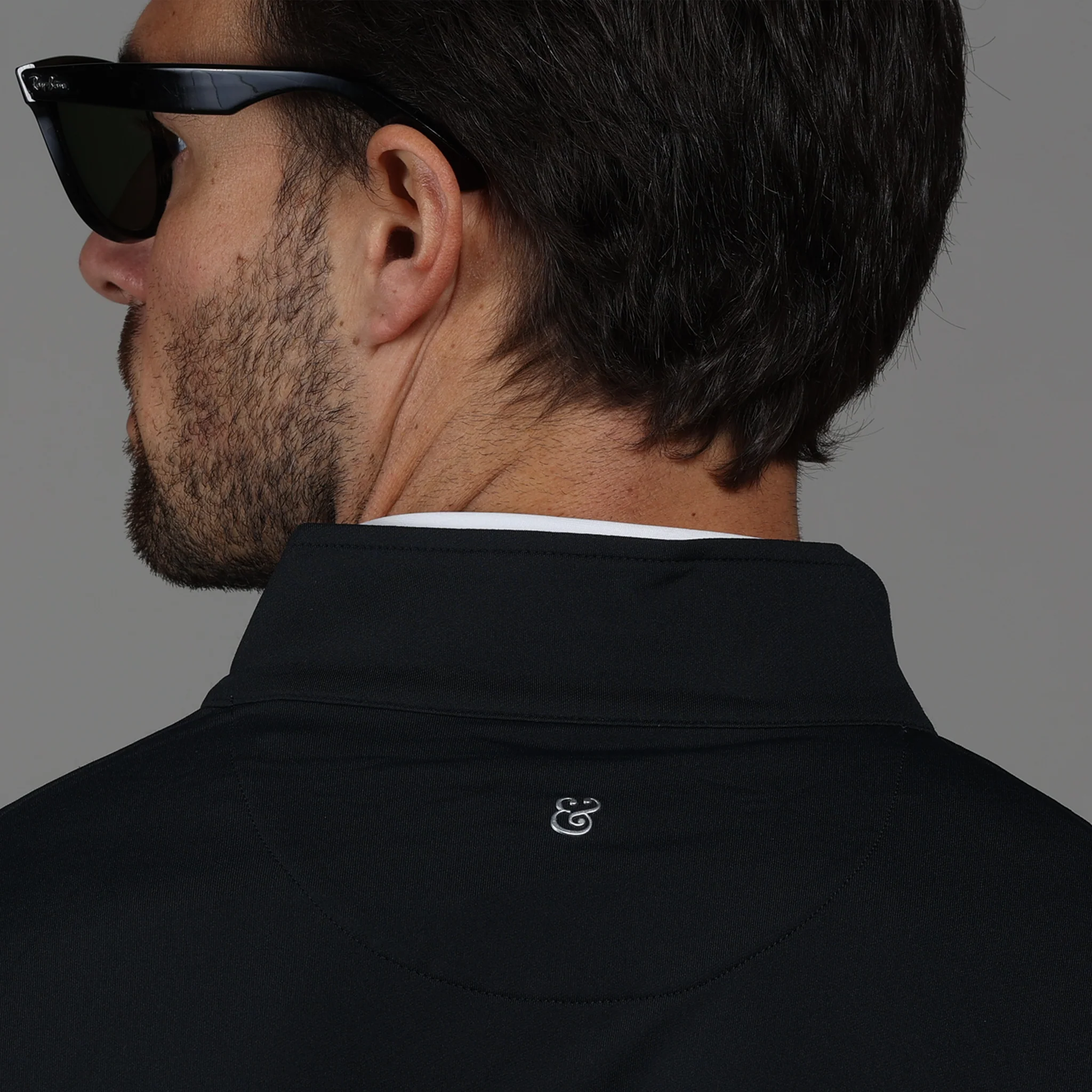 Black Tour Performance Men's Golf Quarter Zip Pullover - Image 5