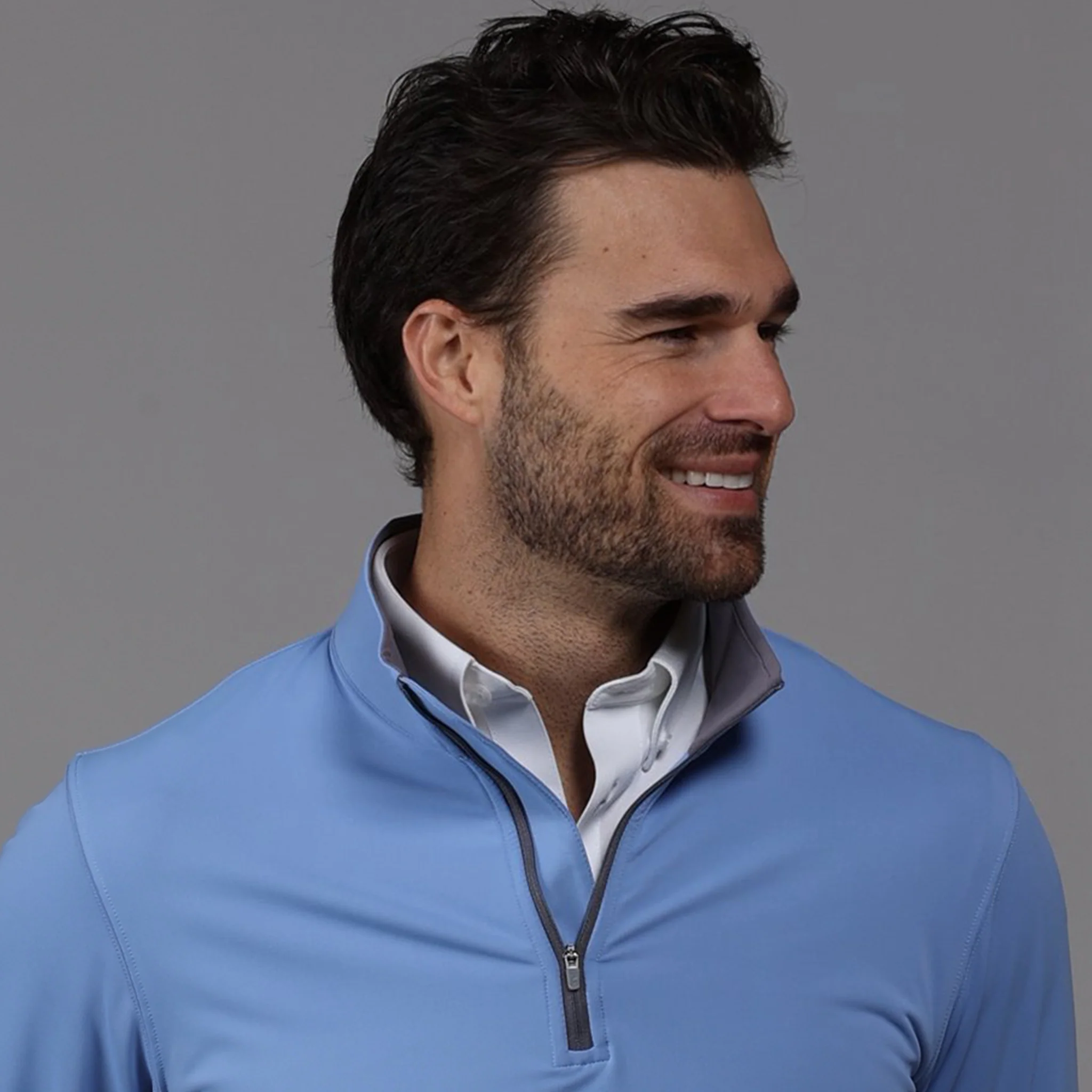 Chesapeake Blue Tour Performance Men's Golf Quarter Zip Pullover - Image 2