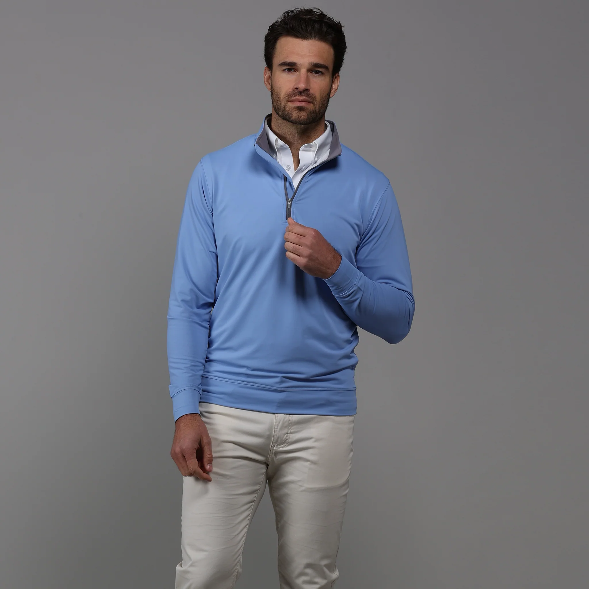 Chesapeake Blue Tour Performance Men's Golf Quarter Zip Pullover - Image 3