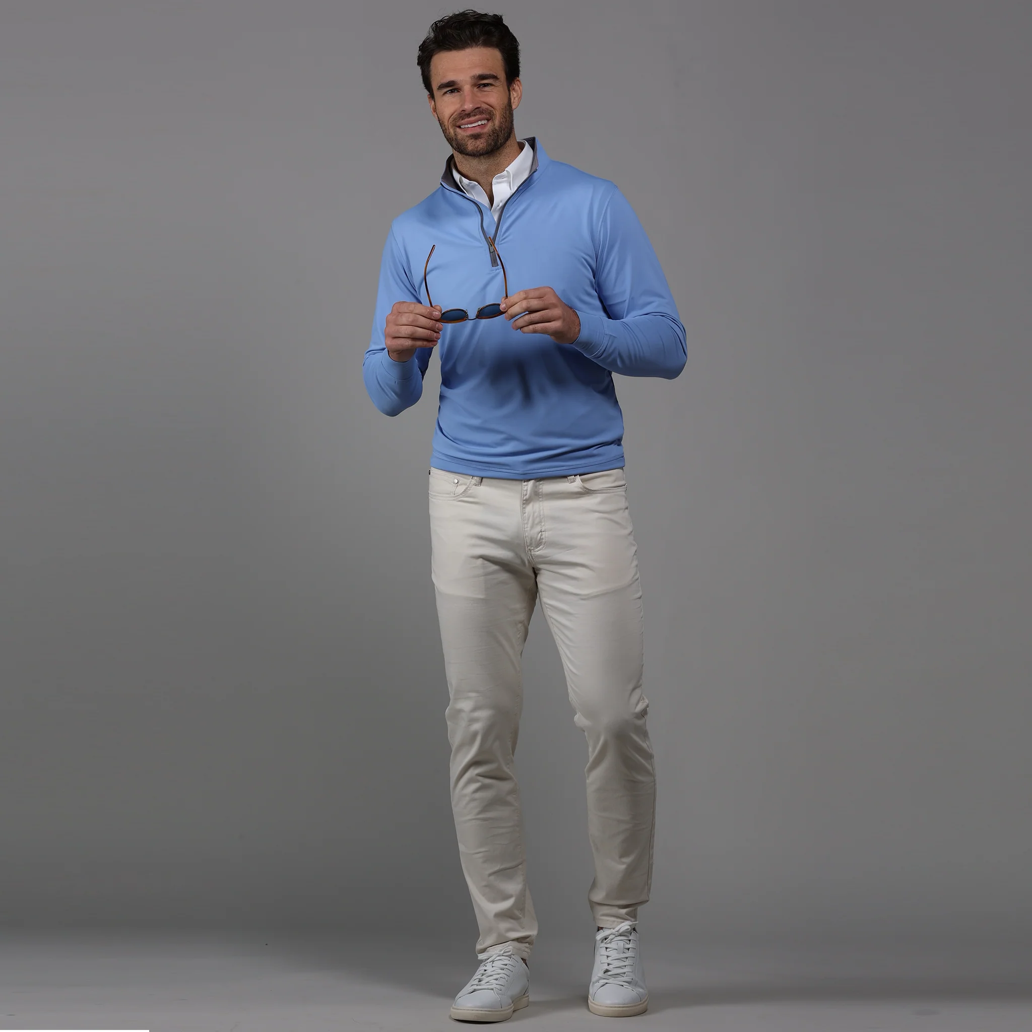 Chesapeake Blue Tour Performance Men's Golf Quarter Zip Pullover - Image 4