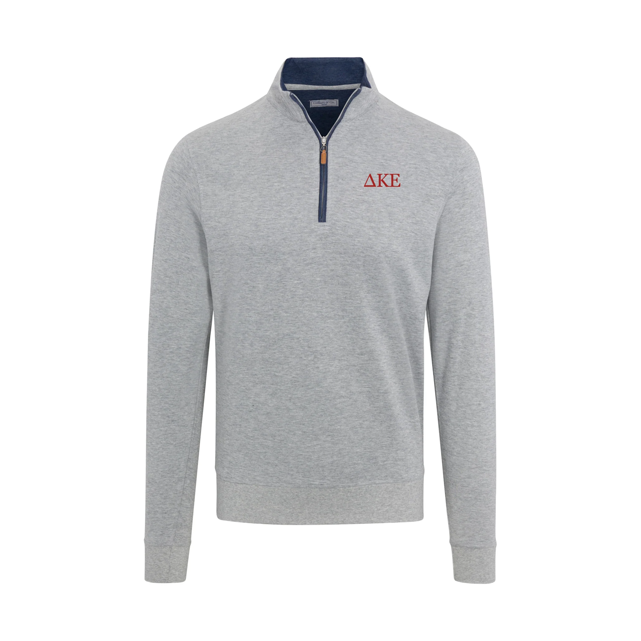 Delta Kappa Epsilon Light Grey Heather Cloud Cotton Quarter Zip Pullover