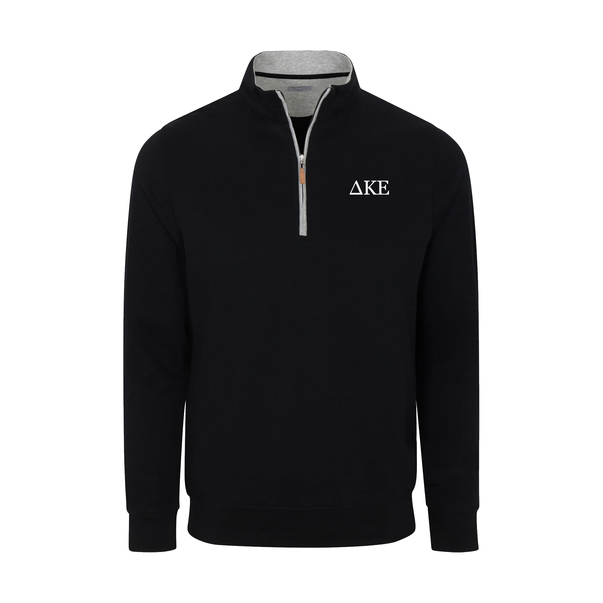 Delta Kappa Epsilon Black Heather Cloud Cotton Quarter Zip Pullover