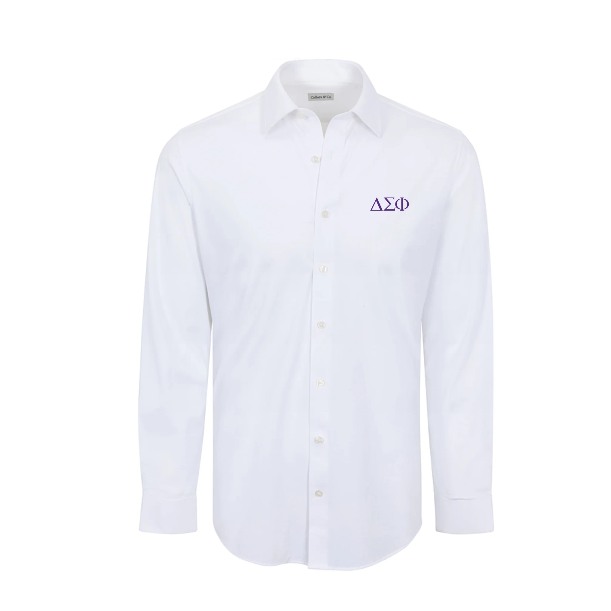 Delta Sigma Phi Apex Performance Dress Shirt White