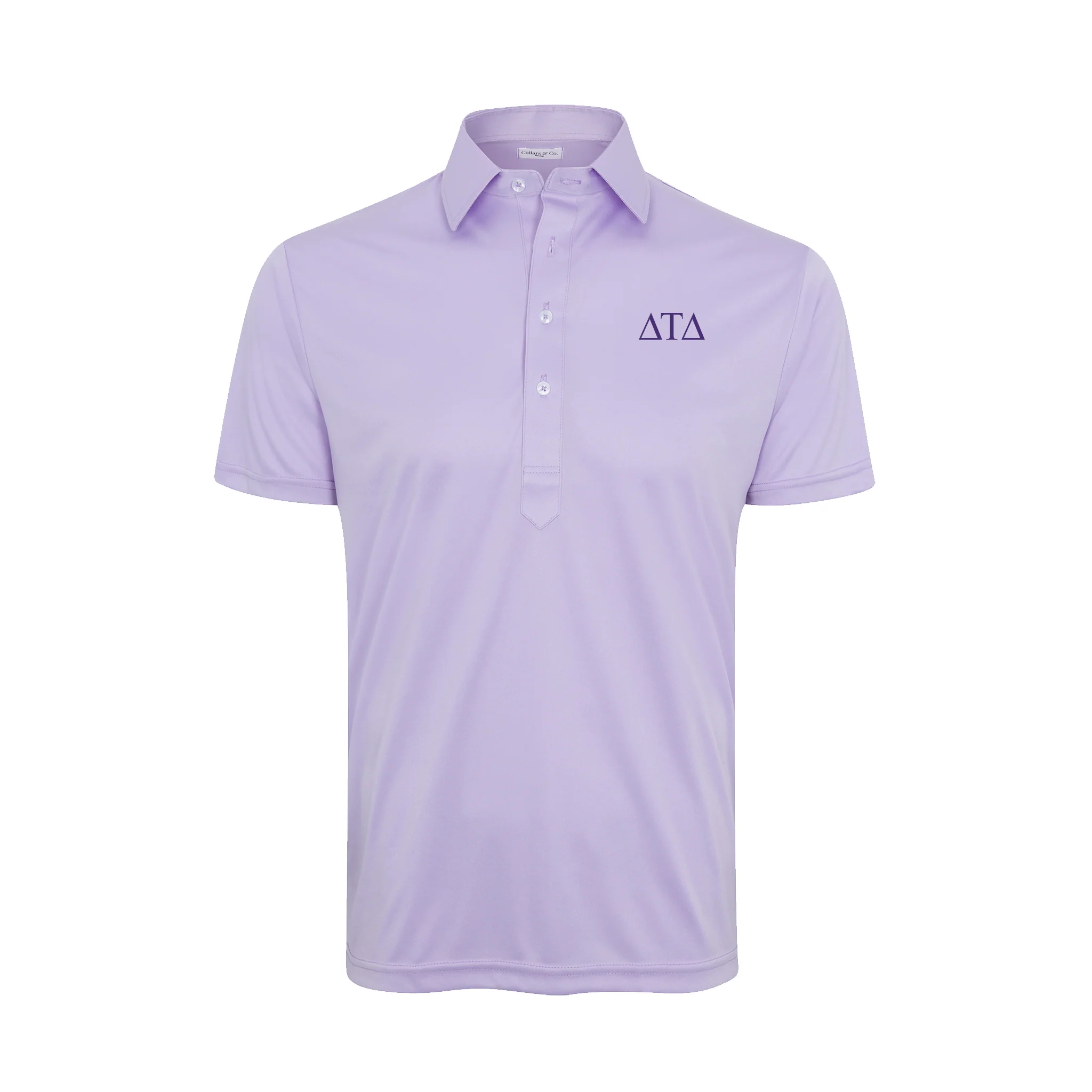 Delta Tau Delta Semi-Spread Collar Polo Lavender