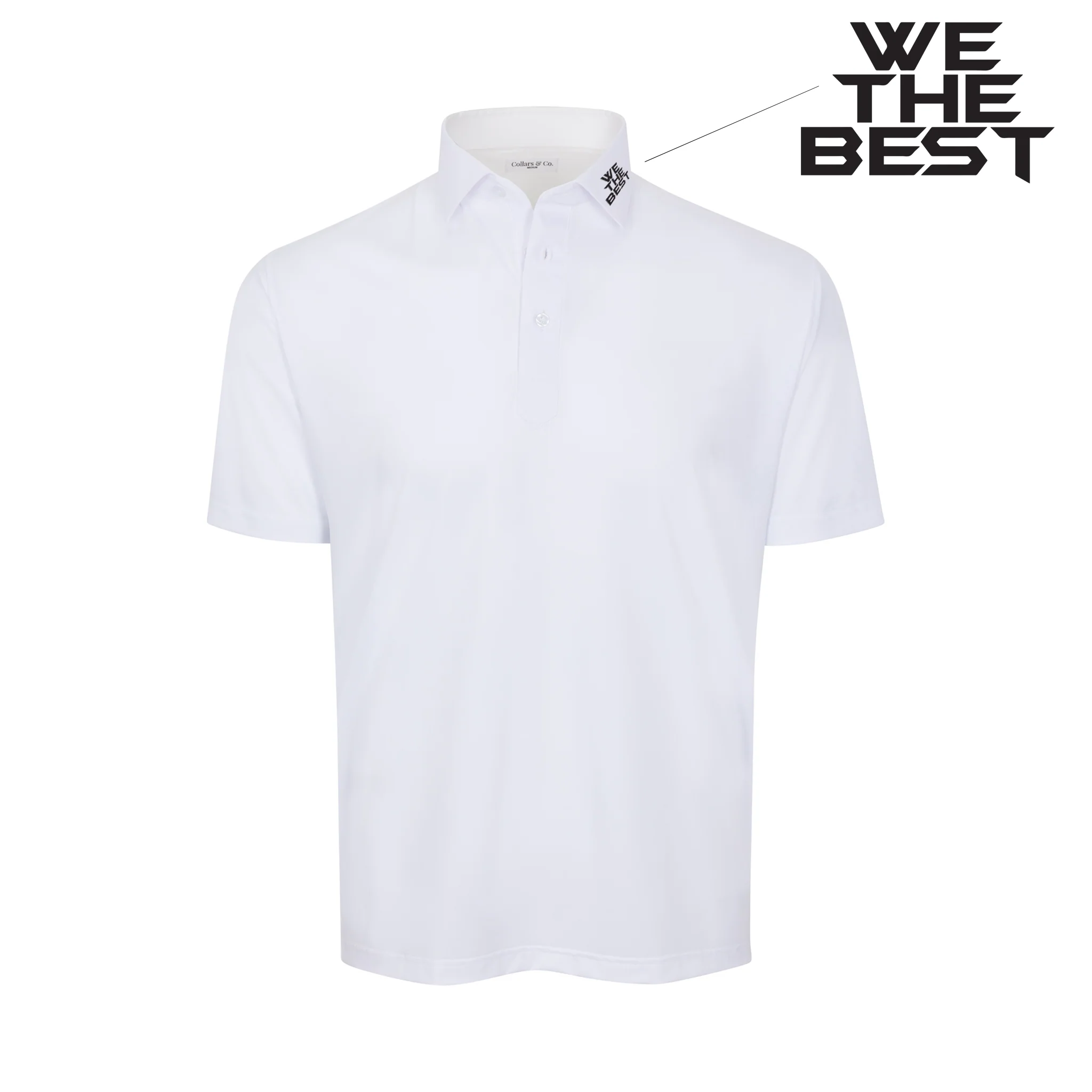 DJ Khaled Custom Embroidered Featherweight Flex Polo White