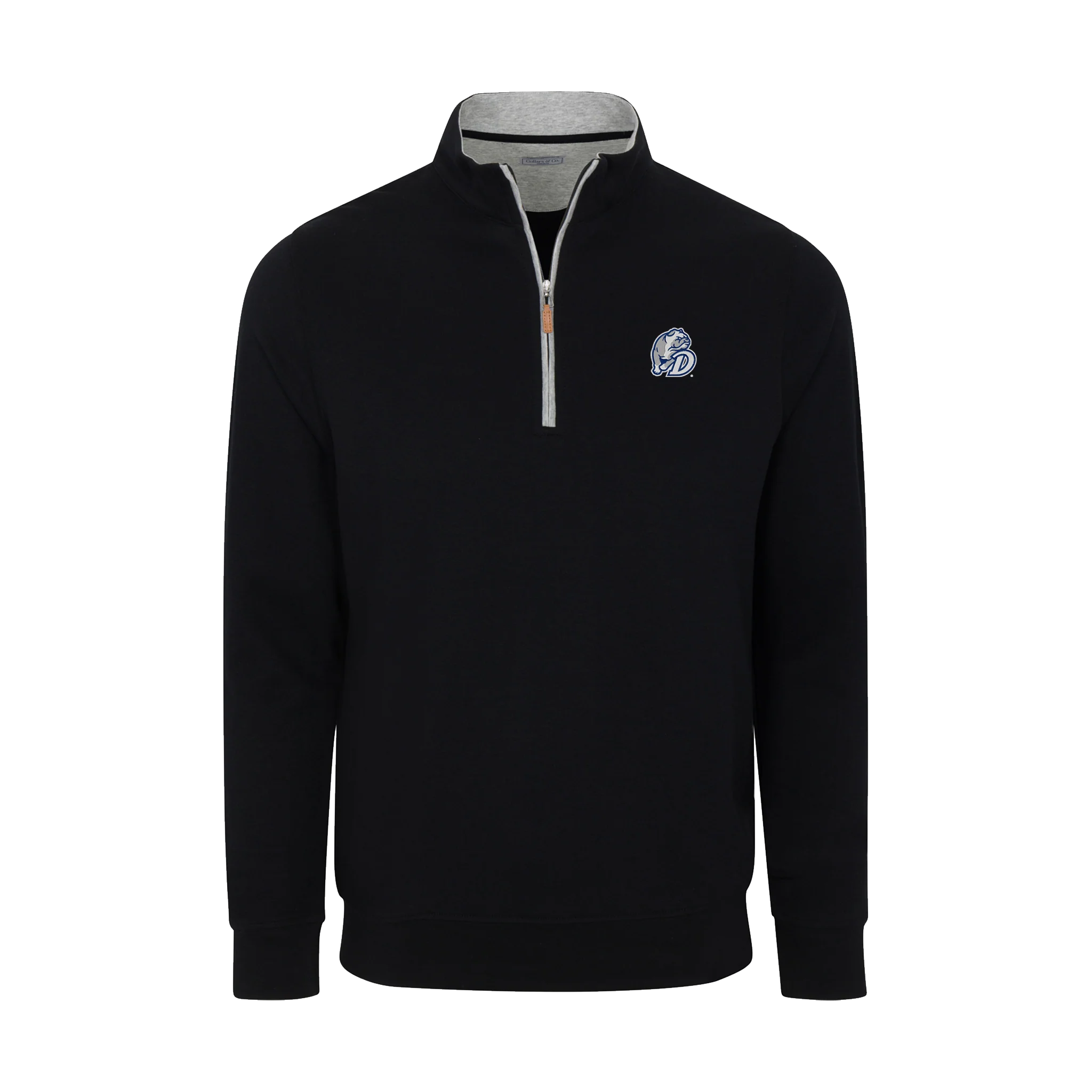 Drake Black Heather Cloud Cotton Quarter Zip Pullover