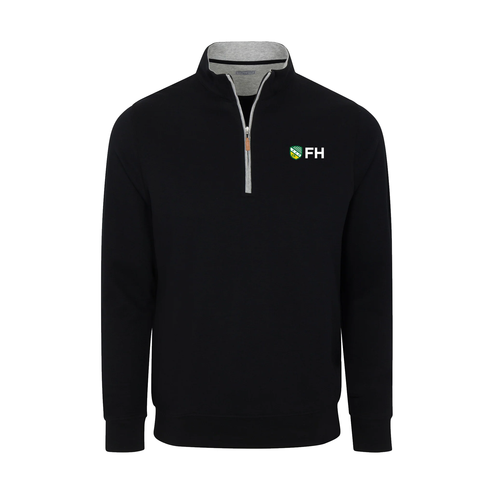 FarmHouse Black Heather Cloud Cotton Quarter Zip Pullover