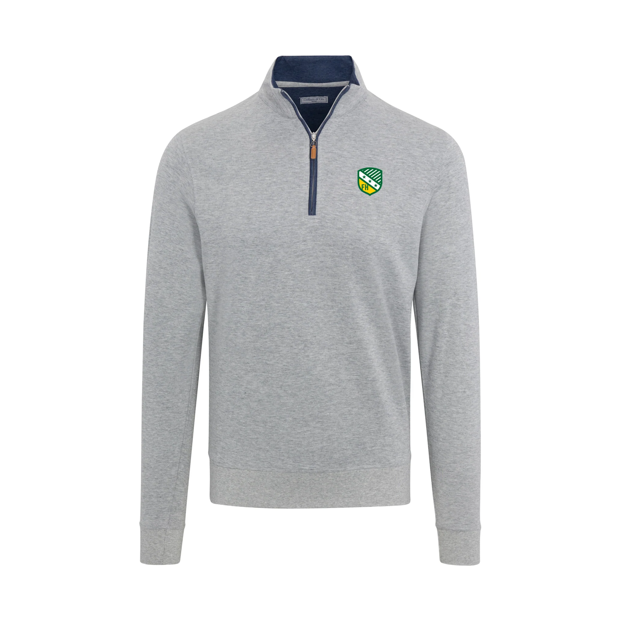 FarmHouse Light Grey Heather Cloud Cotton Quarter Zip Pullover