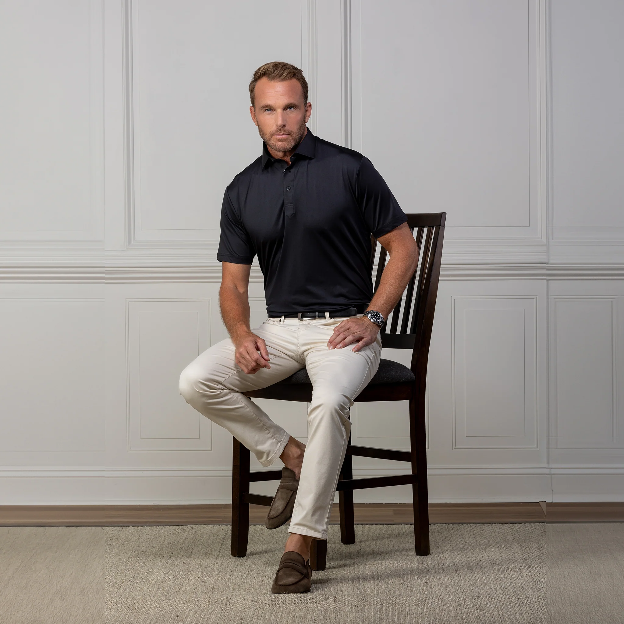 Featherweight Flex Polo Black - Image 2