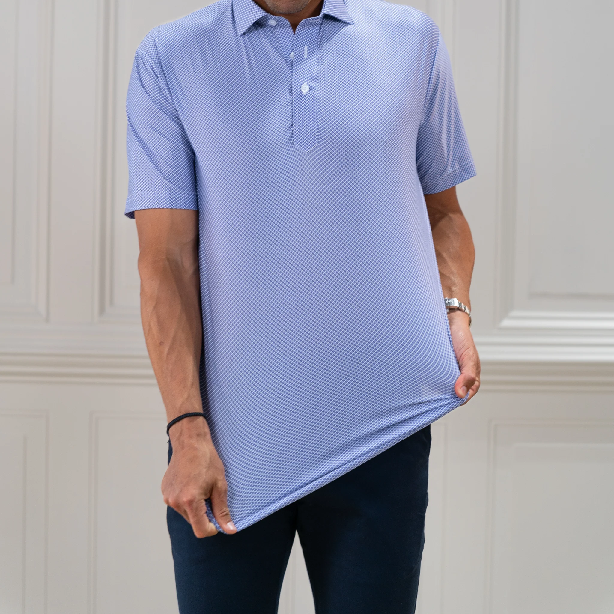 Featherweight Flex Polo Congressional Navy - Image 4