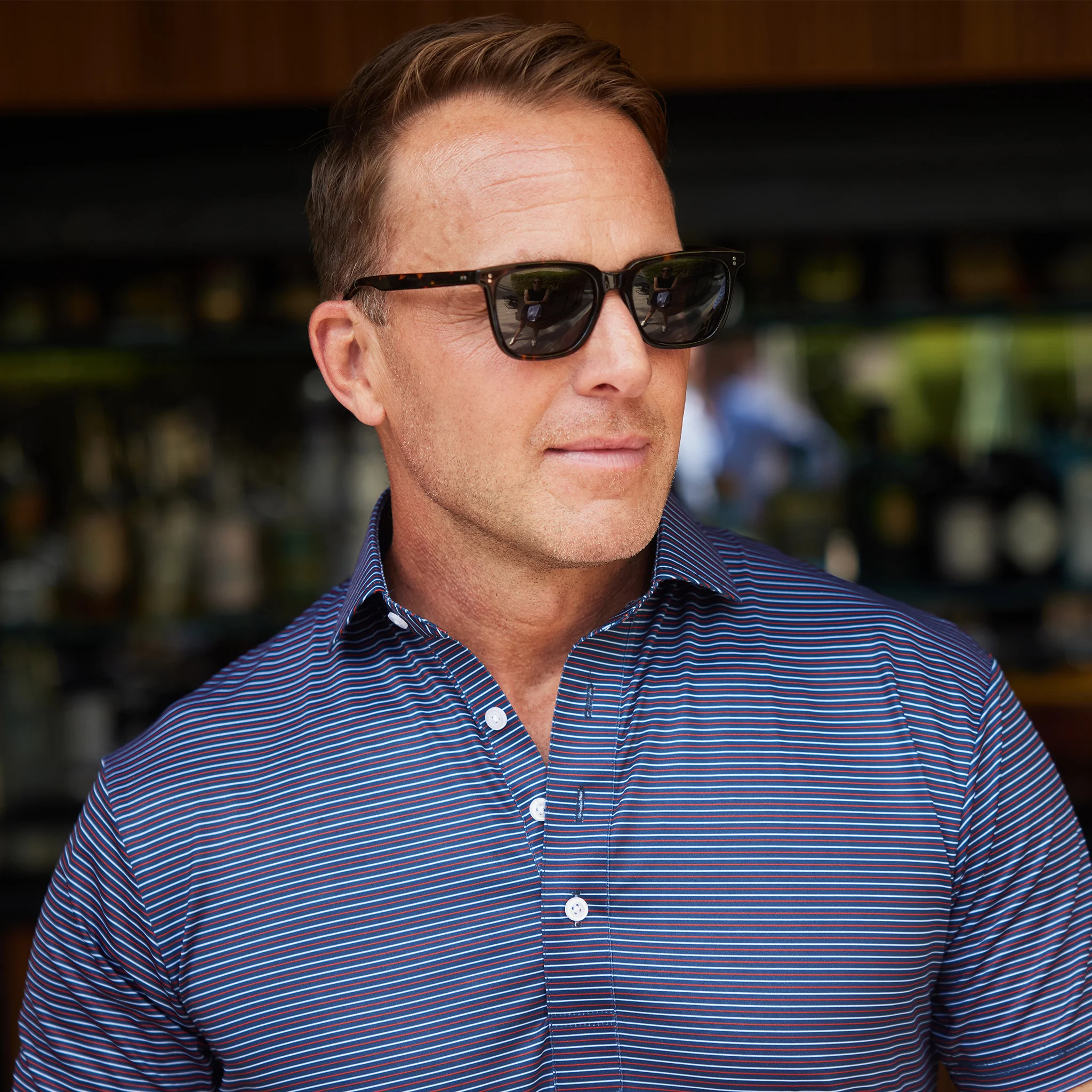 Featherweight Flex Polo Liberty Navy - Image 3