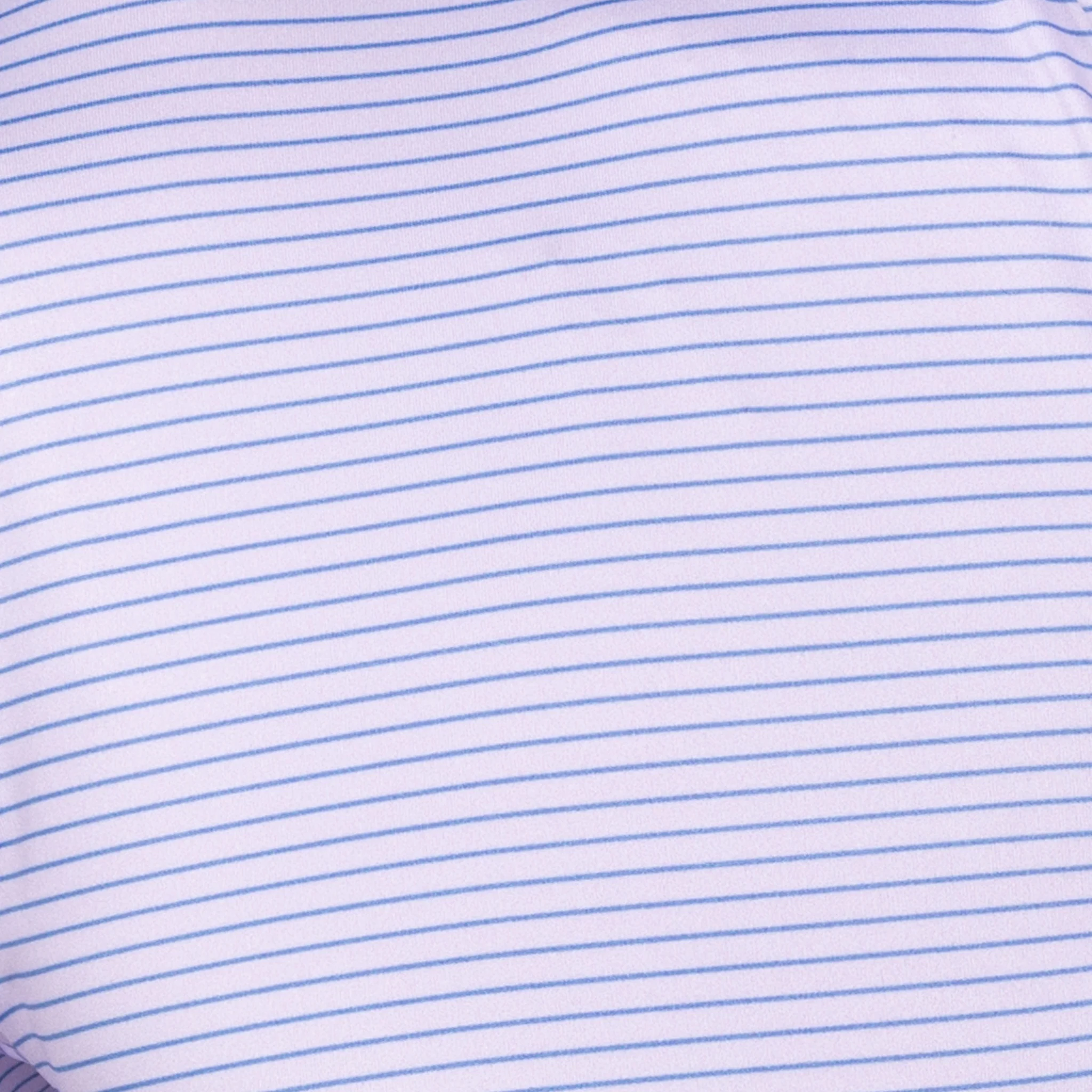 Featherweight Flex Polo Mackenzie Light Pink with Blue Stripe - Image 5