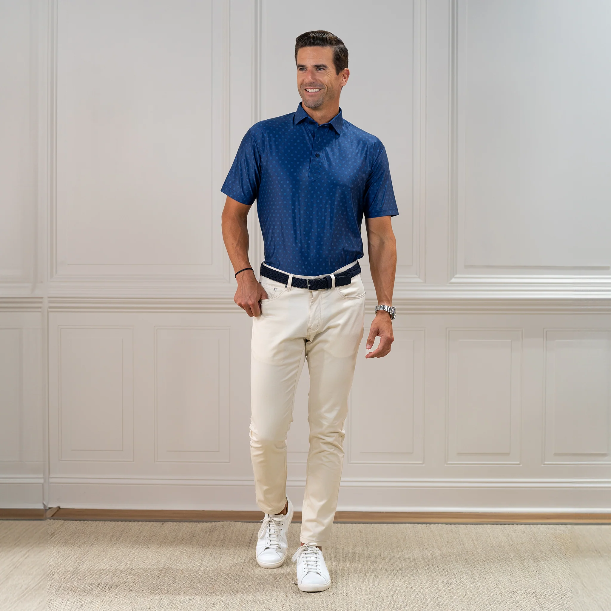 Featherweight Flex Polo Oracle Navy - Image 4