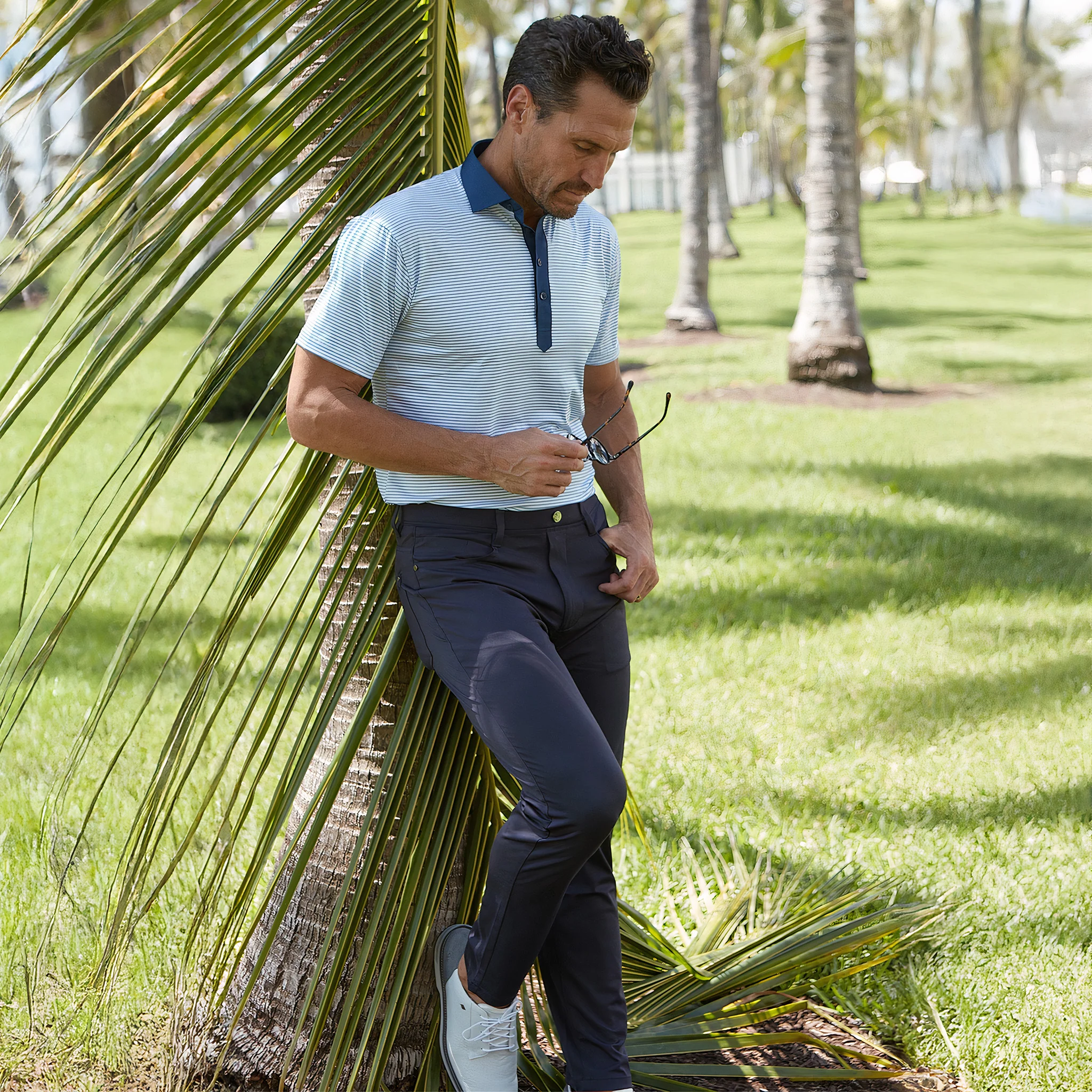 Featherweight Flex Polo Preston Navy - Image 3