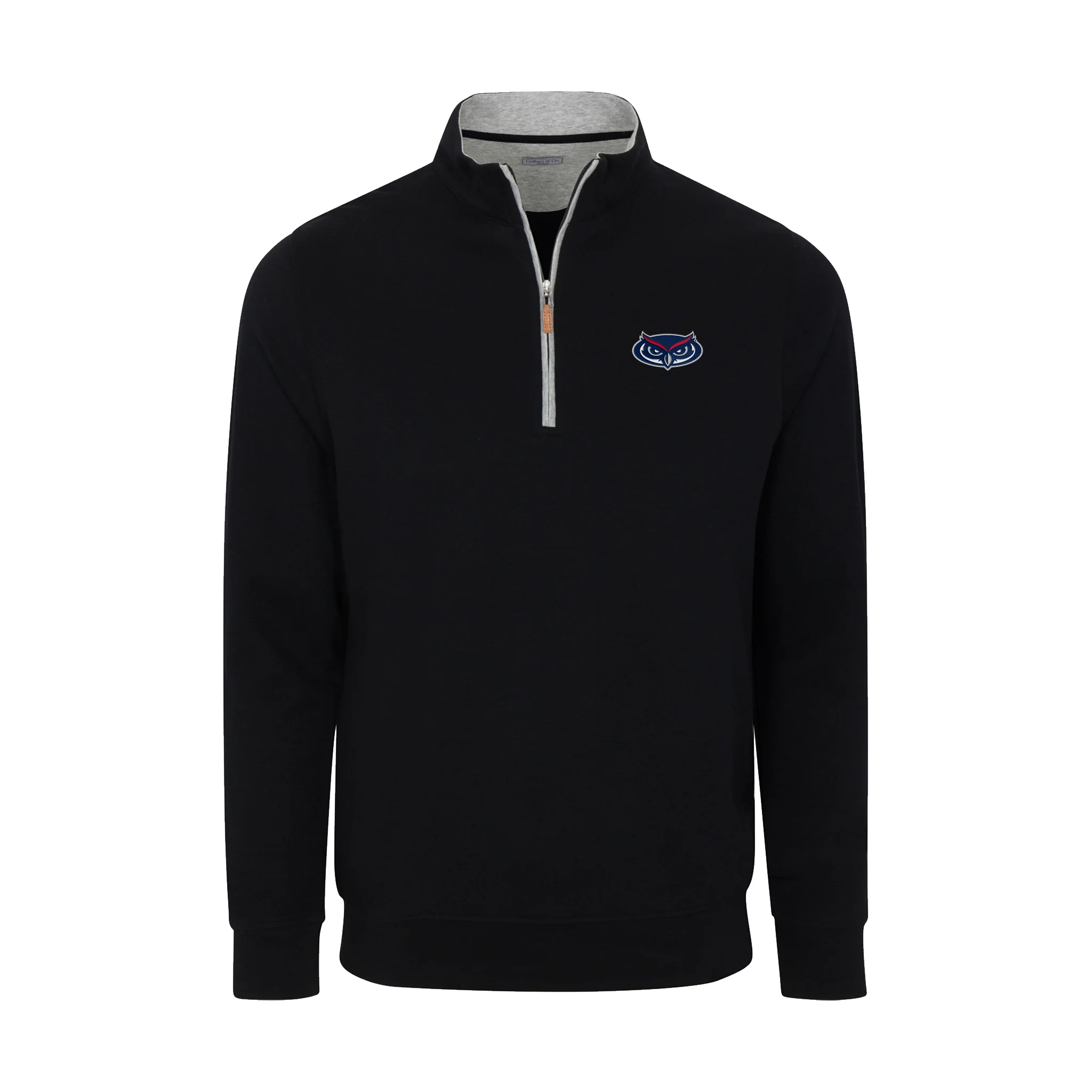 Florida Atlantic Black Heather Cloud Cotton Quarter Zip Pullover