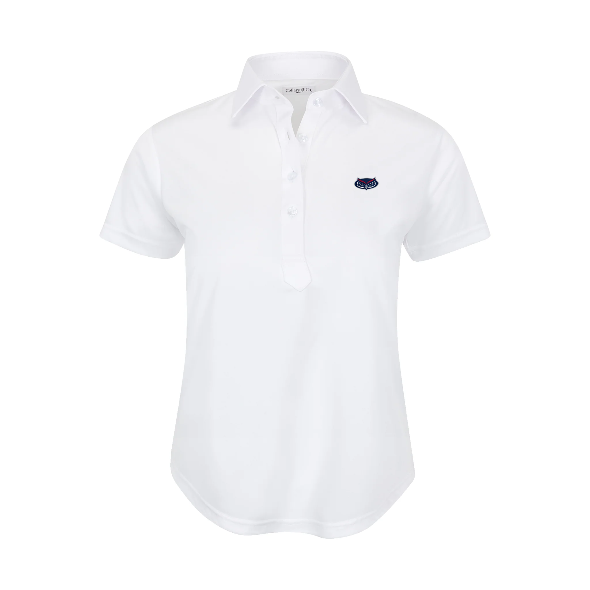 Florida Atlantic Women's Cap Sleeve Semi Spread Polo White