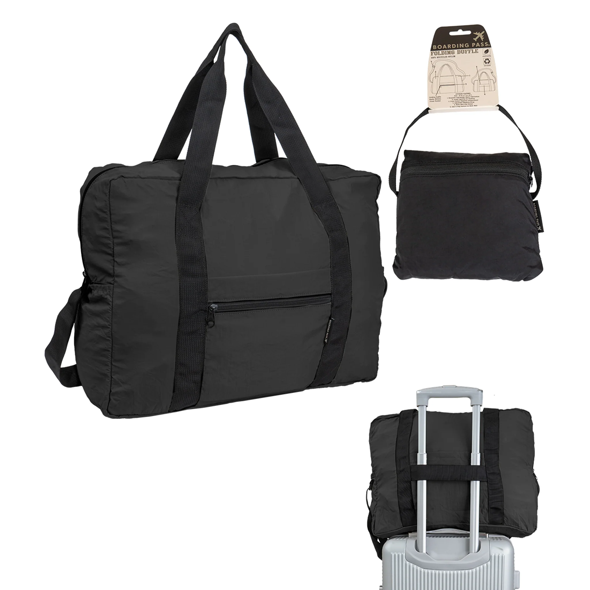 Fold ‘n’ Go Duffle by Collars & Co. X Boarding Pass NYC (13 x 7 x 18) - Image 4