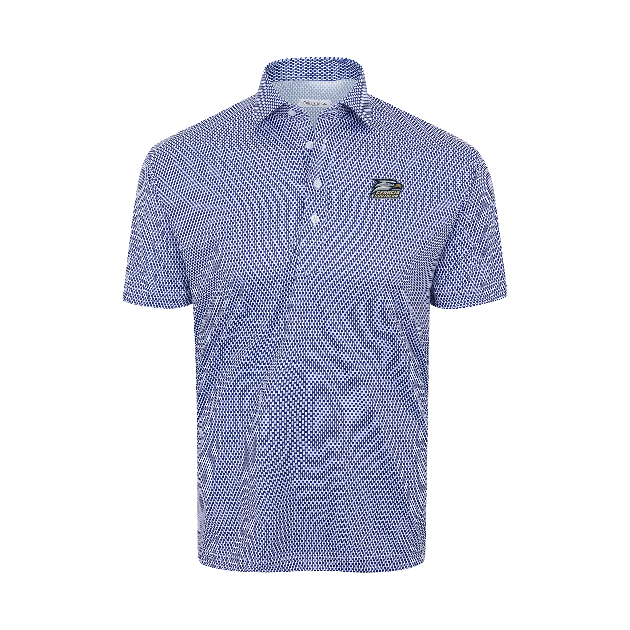 Georgia Southern Semi-Spread Collar Polo Vantage Blue