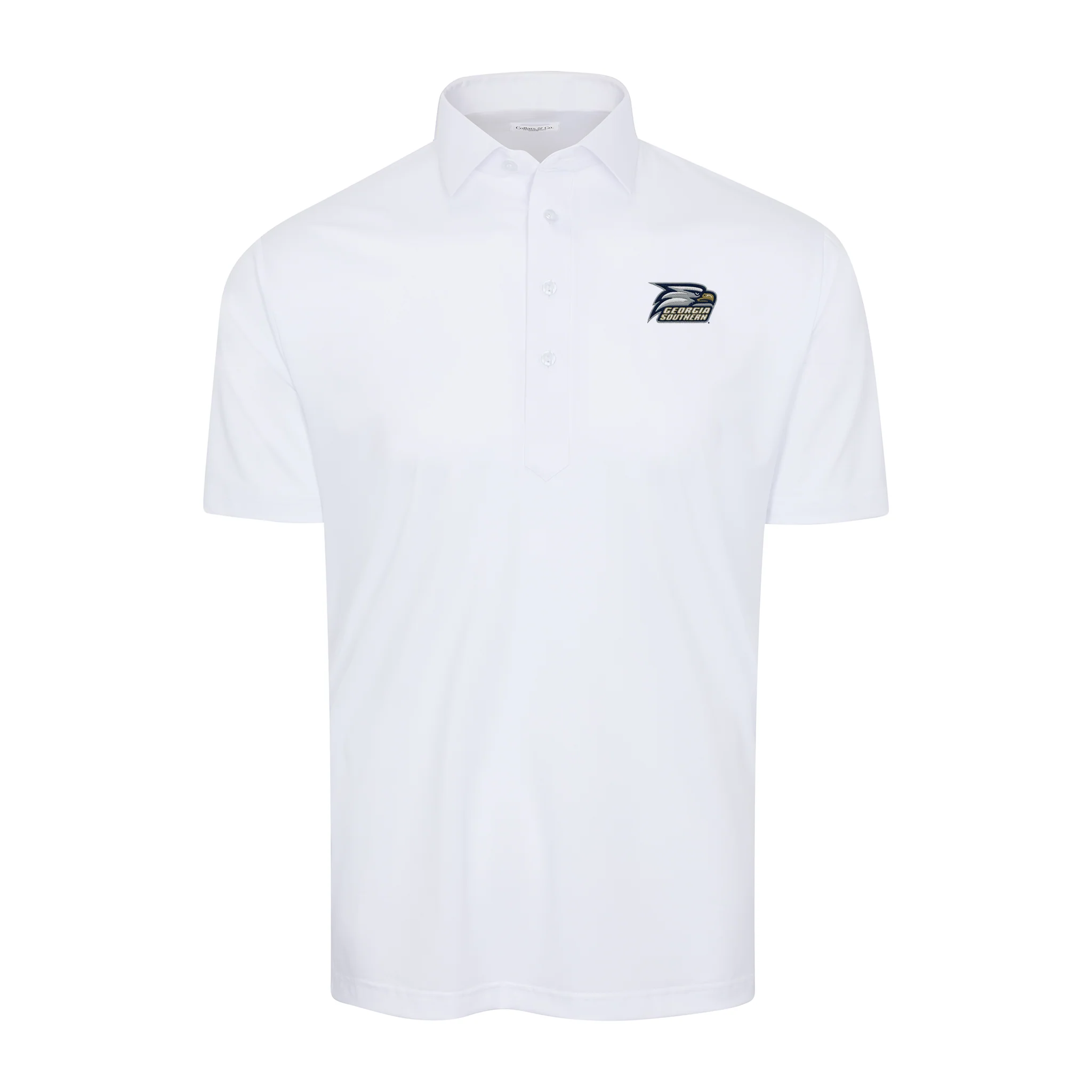 Georgia Southern Semi-Spread Collar Polo White