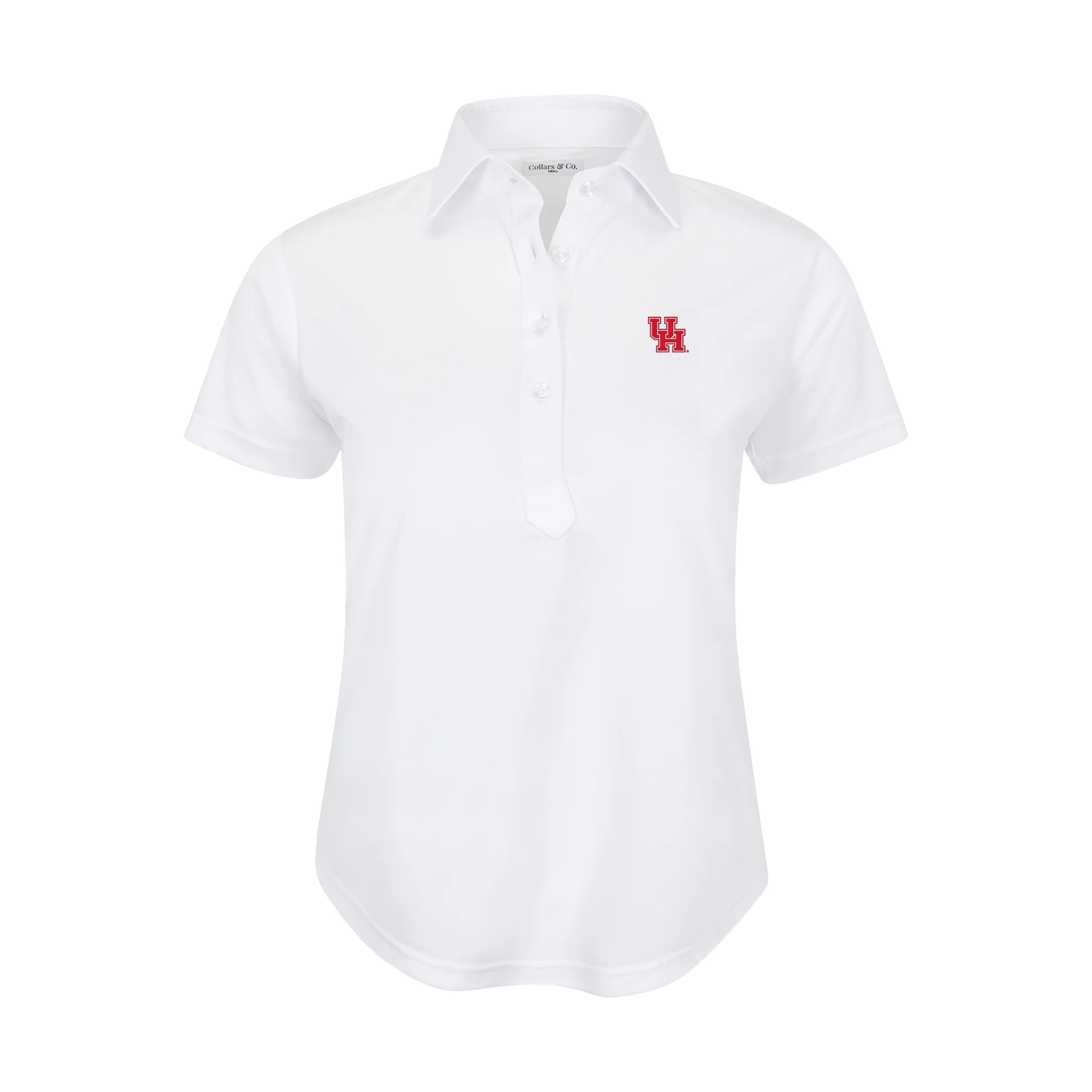 Houston Women's Cap Sleeve Semi Spread Polo White