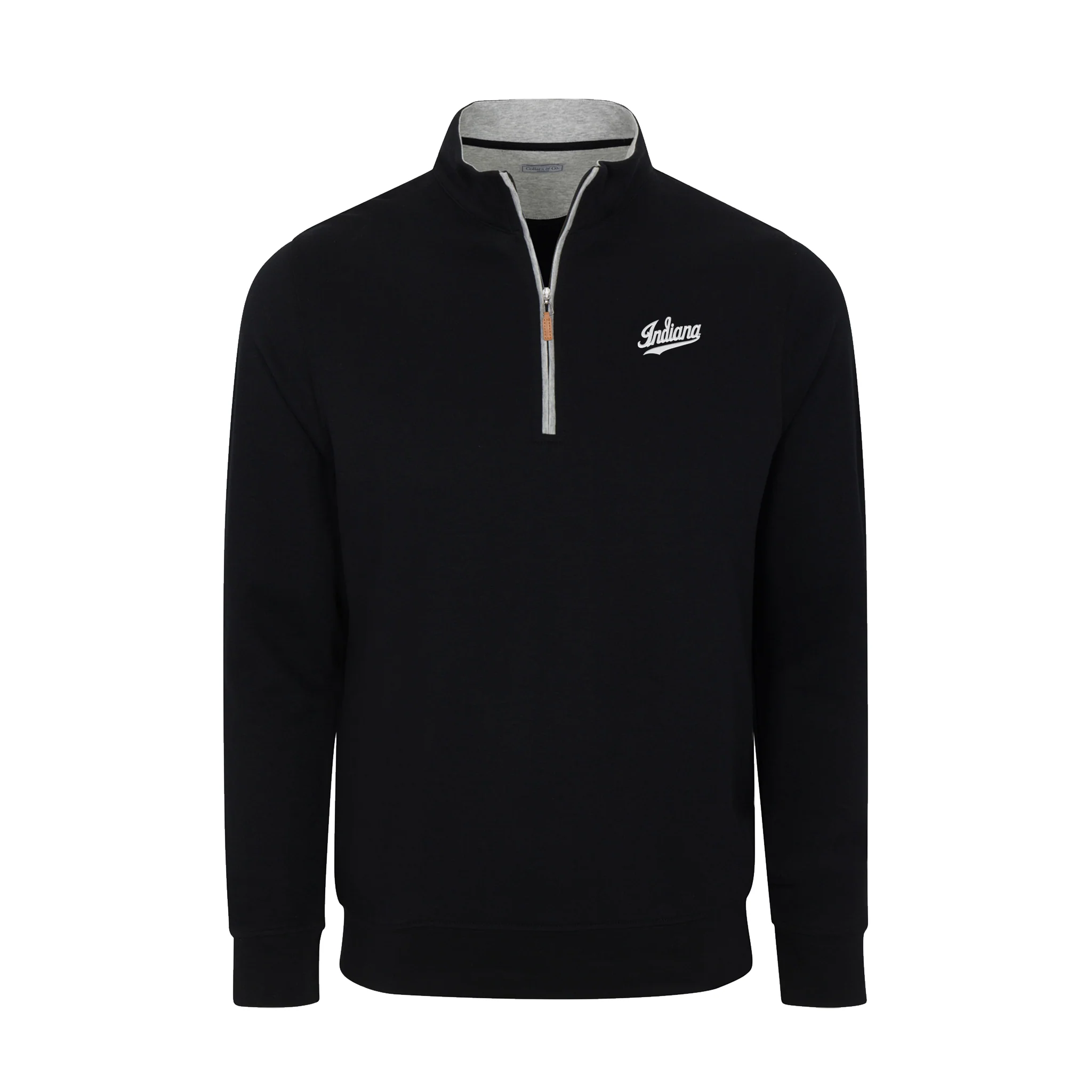 Indiana Black Heather Cloud Cotton Quarter Zip Pullover