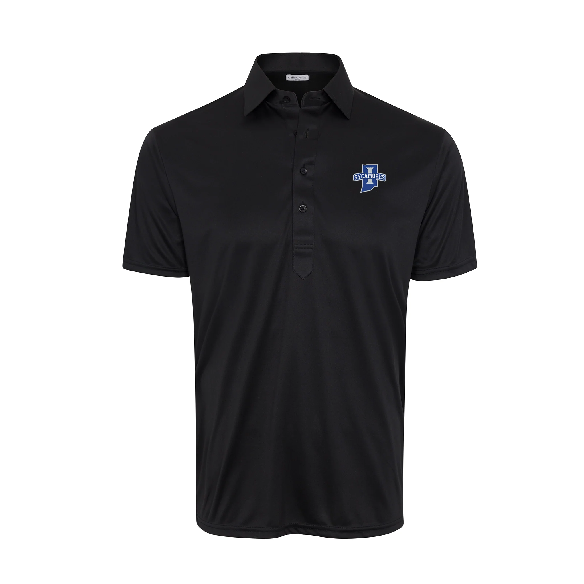 Indiana State Semi-Spread Collar Polo Black