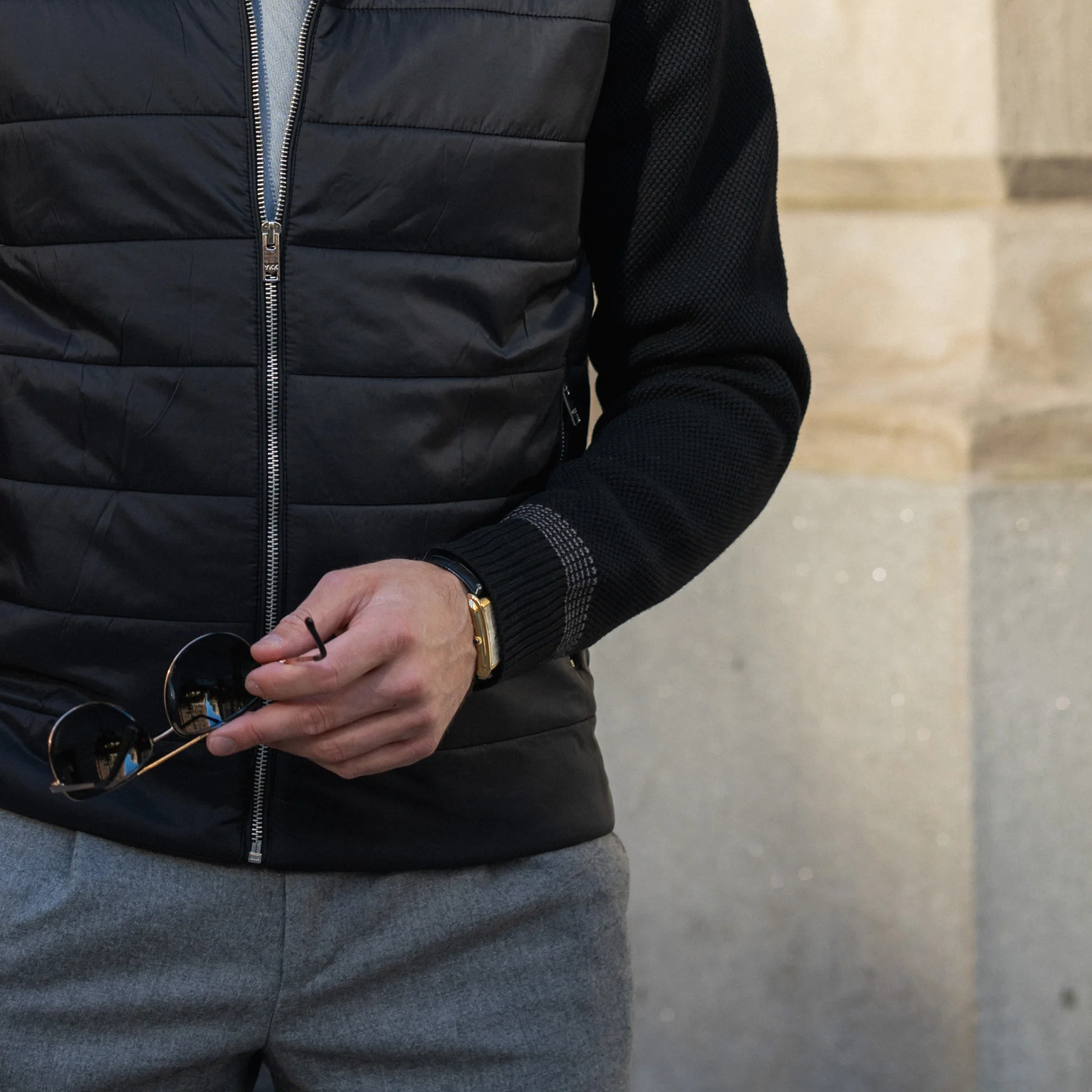 Jackson Knit Puffer Jacket Black - Image 3