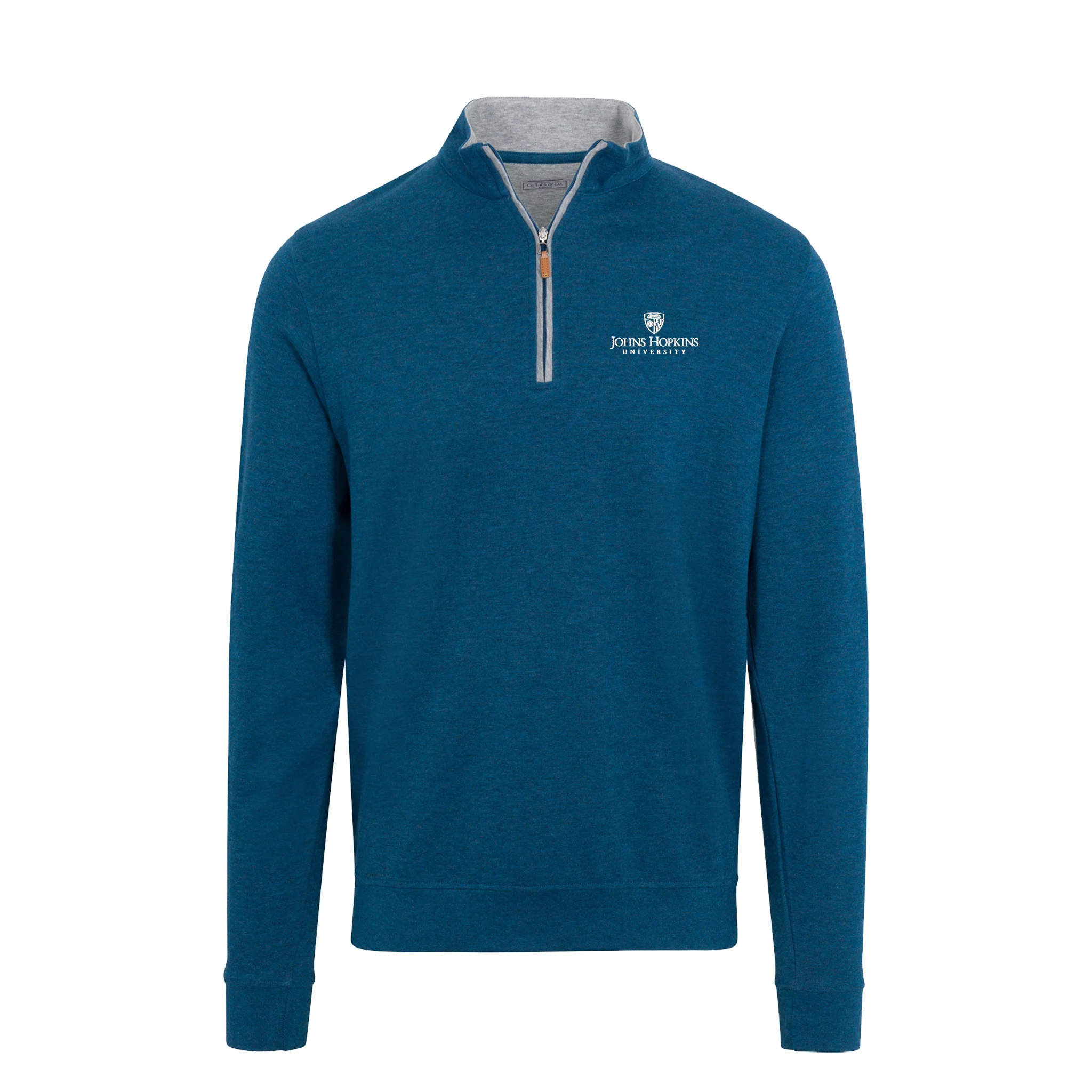Johns Hopkins Indigo Heather Cloud Cotton Quarter Zip Pullover