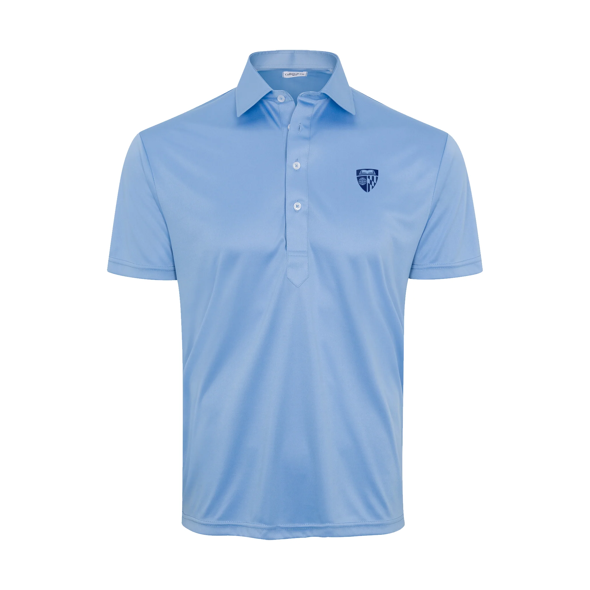 Johns Hopkins Semi-Spread Collar Polo French Blue