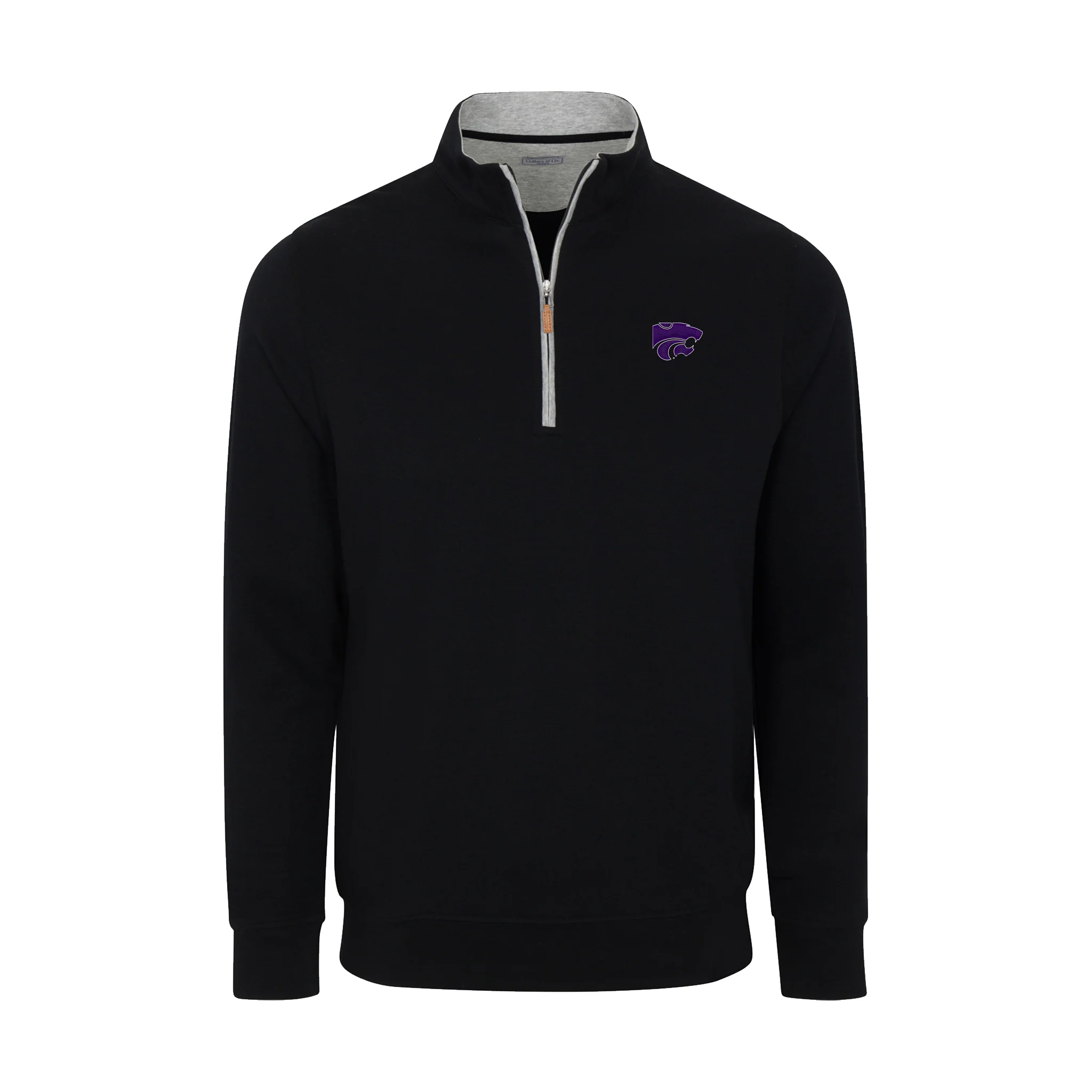 K-State Black Heather Cloud Cotton Quarter Zip Pullover