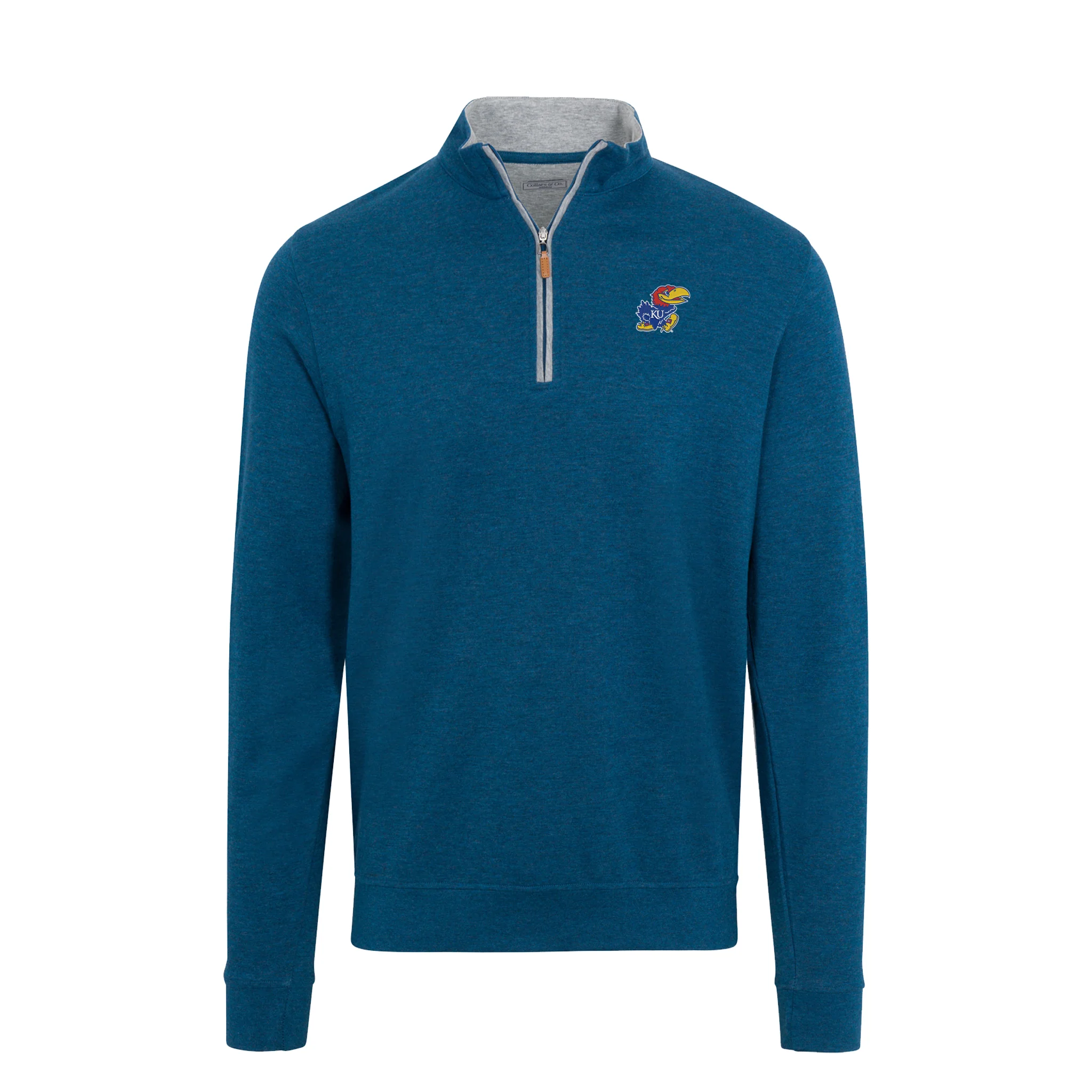 Kansas Indigo Heather Cloud Cotton Quarter Zip Pullover