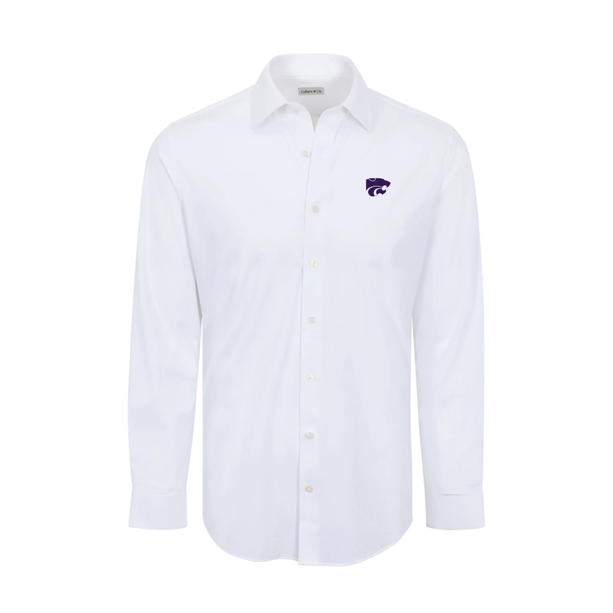 Kansas State Apex Performance Dress Shirt White