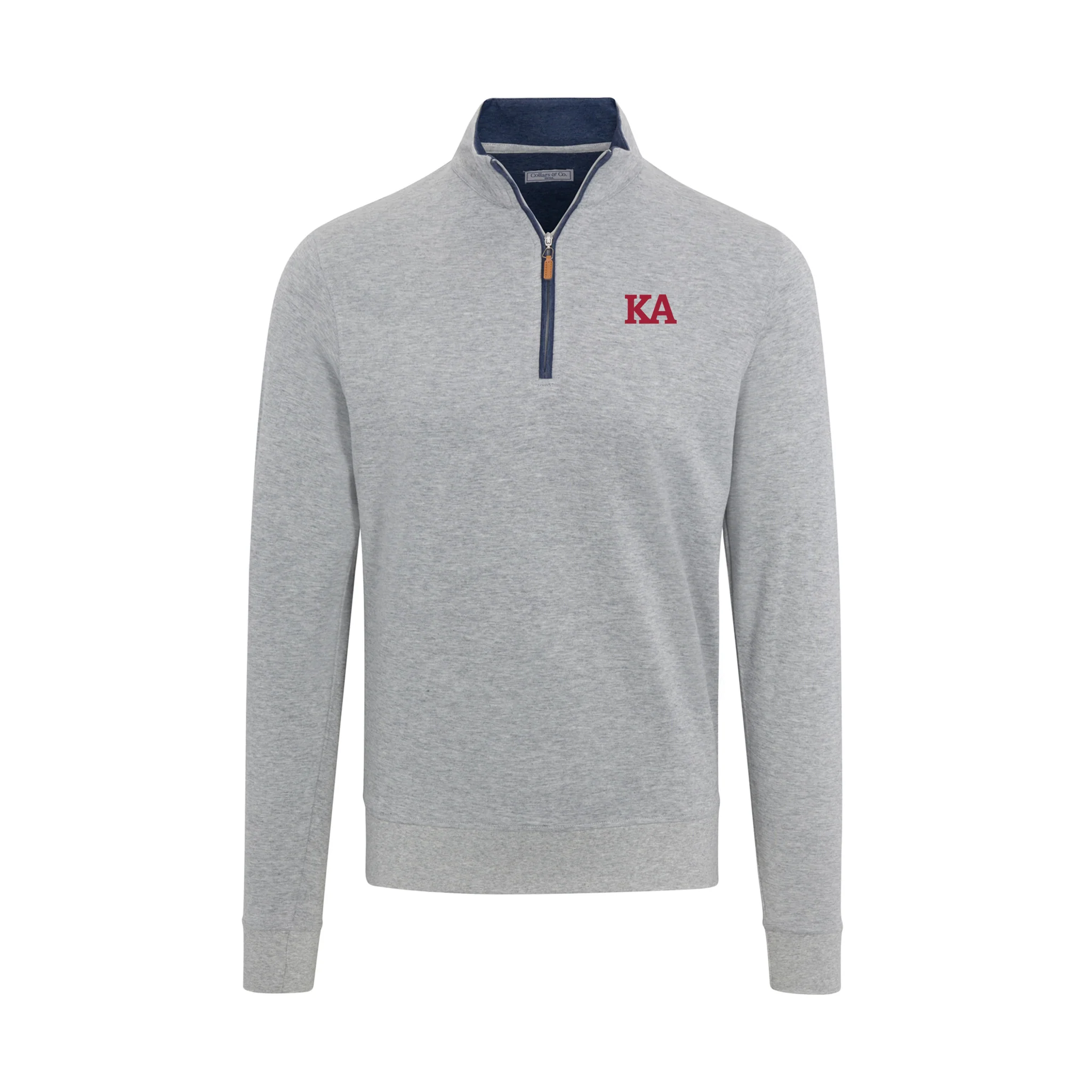 Kappa Alpha Order Light Grey Heather Cloud Cotton Quarter Zip Pullover