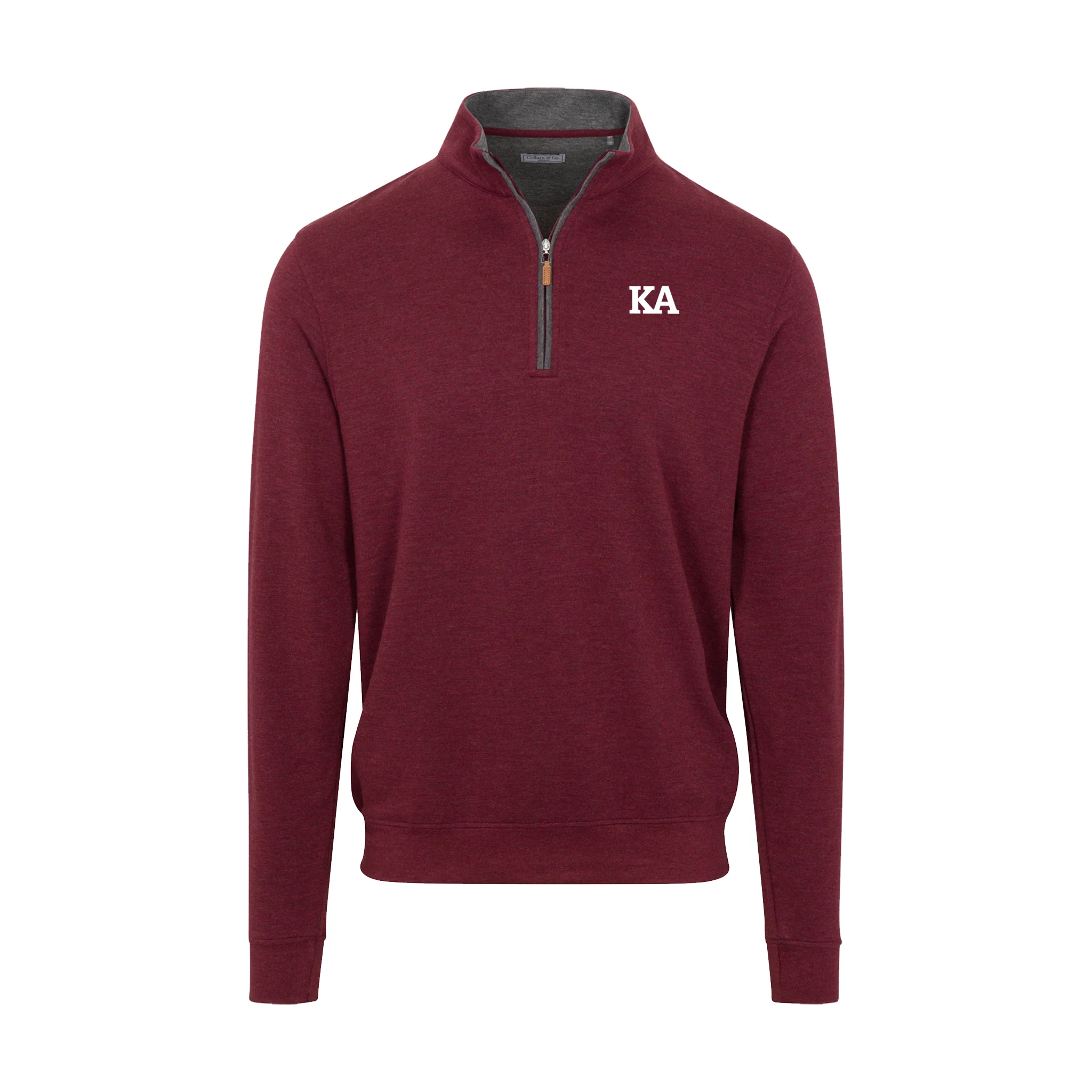 Kappa Alpha Order Merlot Heather Cloud Cotton Quarter Zip Pullover