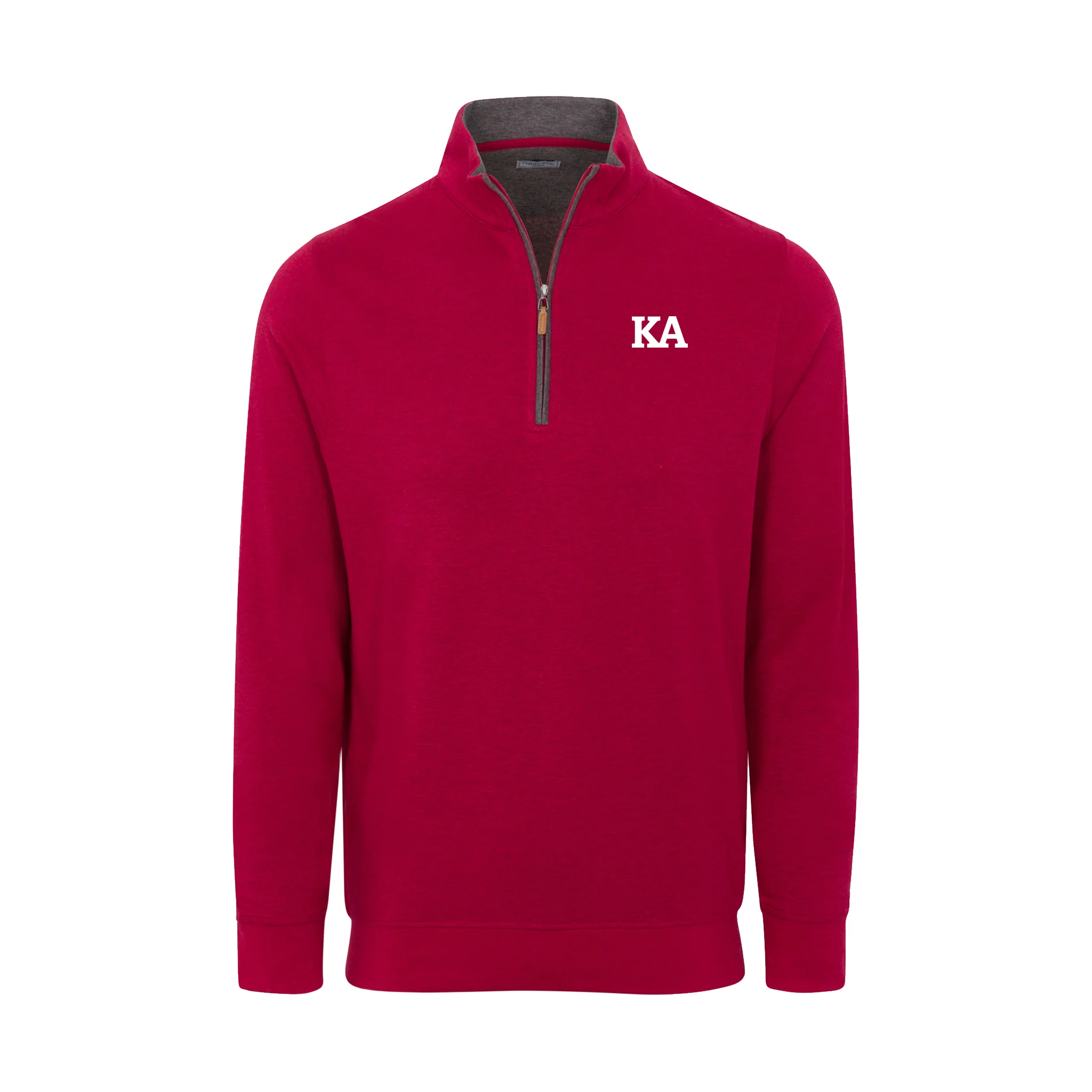 Kappa Alpha Order Red Heather Cloud Cotton Quarter Zip Pullover