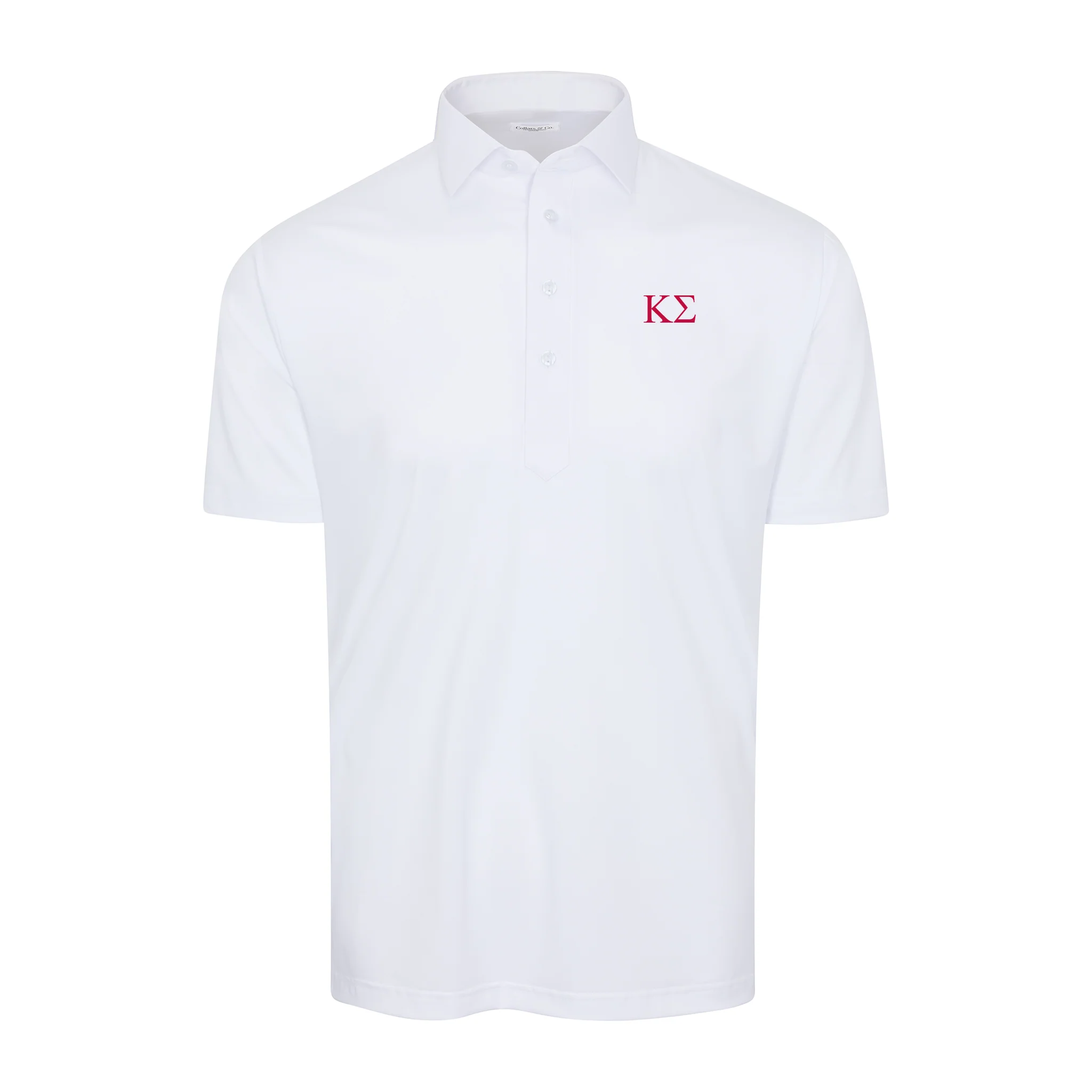 Kappa Sigma Semi-Spread Collar Polo White