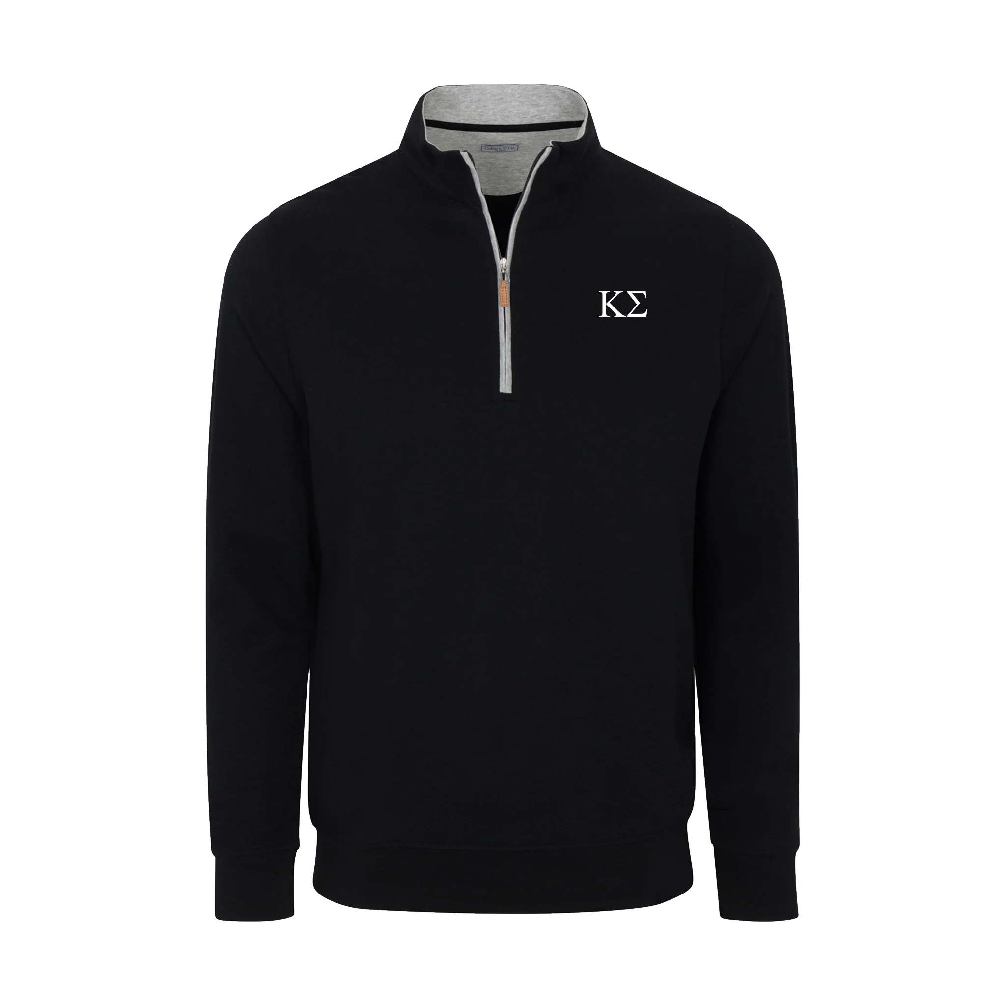 Kappa Sigma Black Heather Cloud Cotton Quarter Zip Pullover